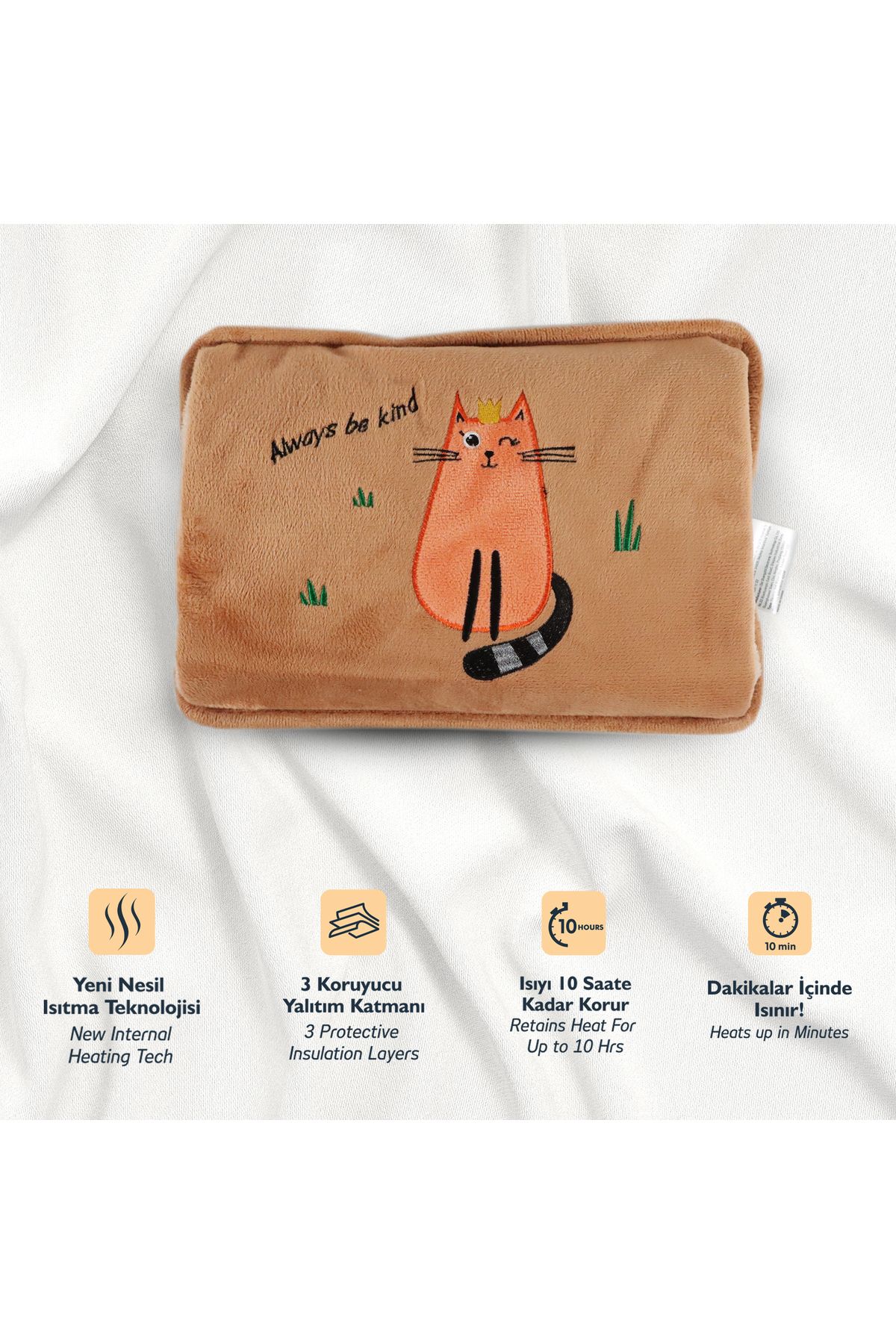 Biggdesign-Biggdesign Cats  Kind Cat Electric Hot Water Bottle 5