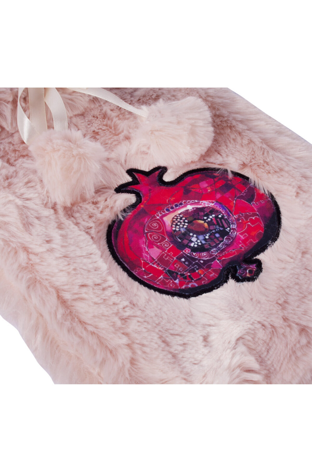 Biggdesign-Biggdesign Pomegranate Hot Water Bottle with Soft Plush Cover 68 OZ 2
