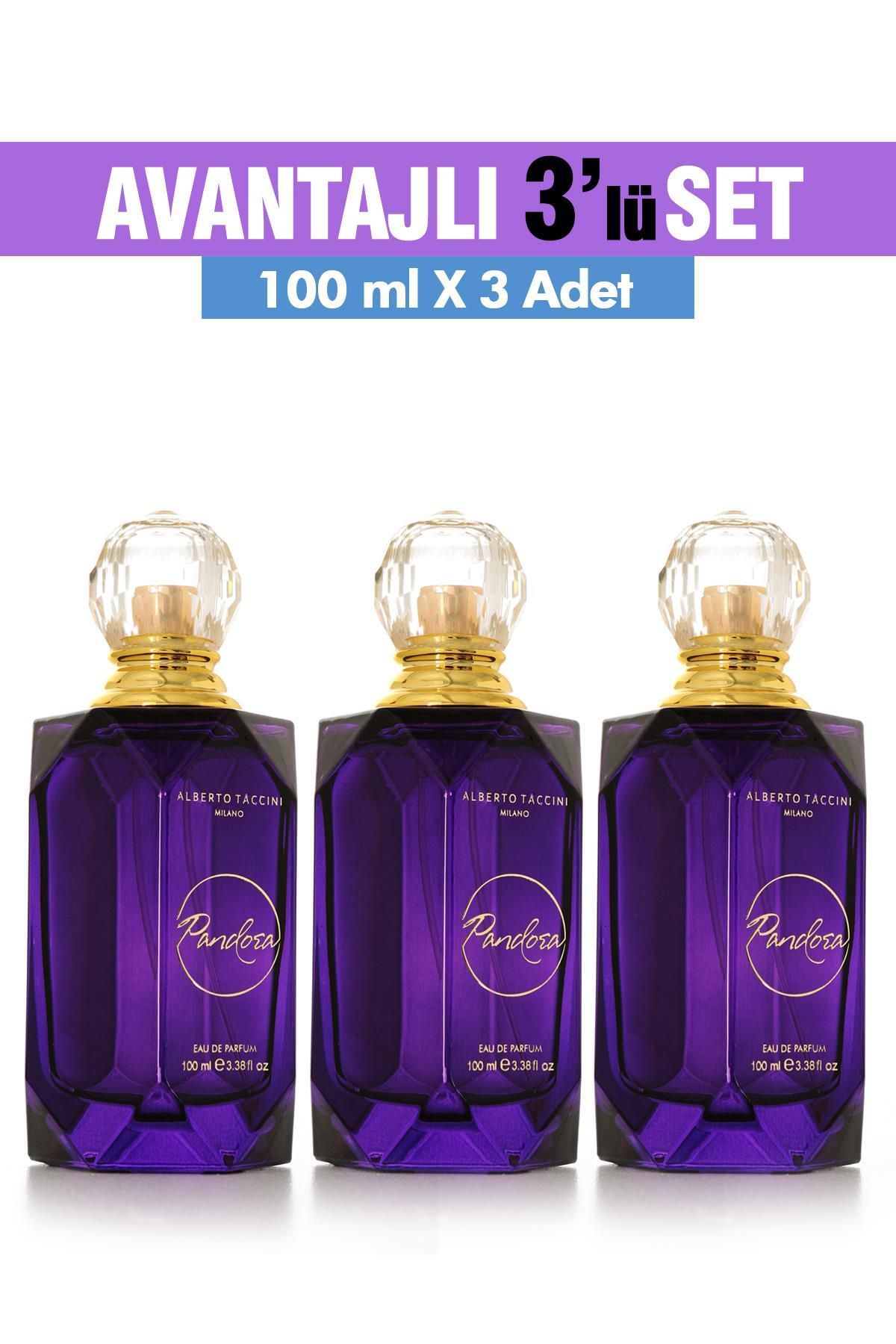 Alberto Taccini 3'lü Set Alberto Taccini Kadın Parfümü -100 Ml Edp