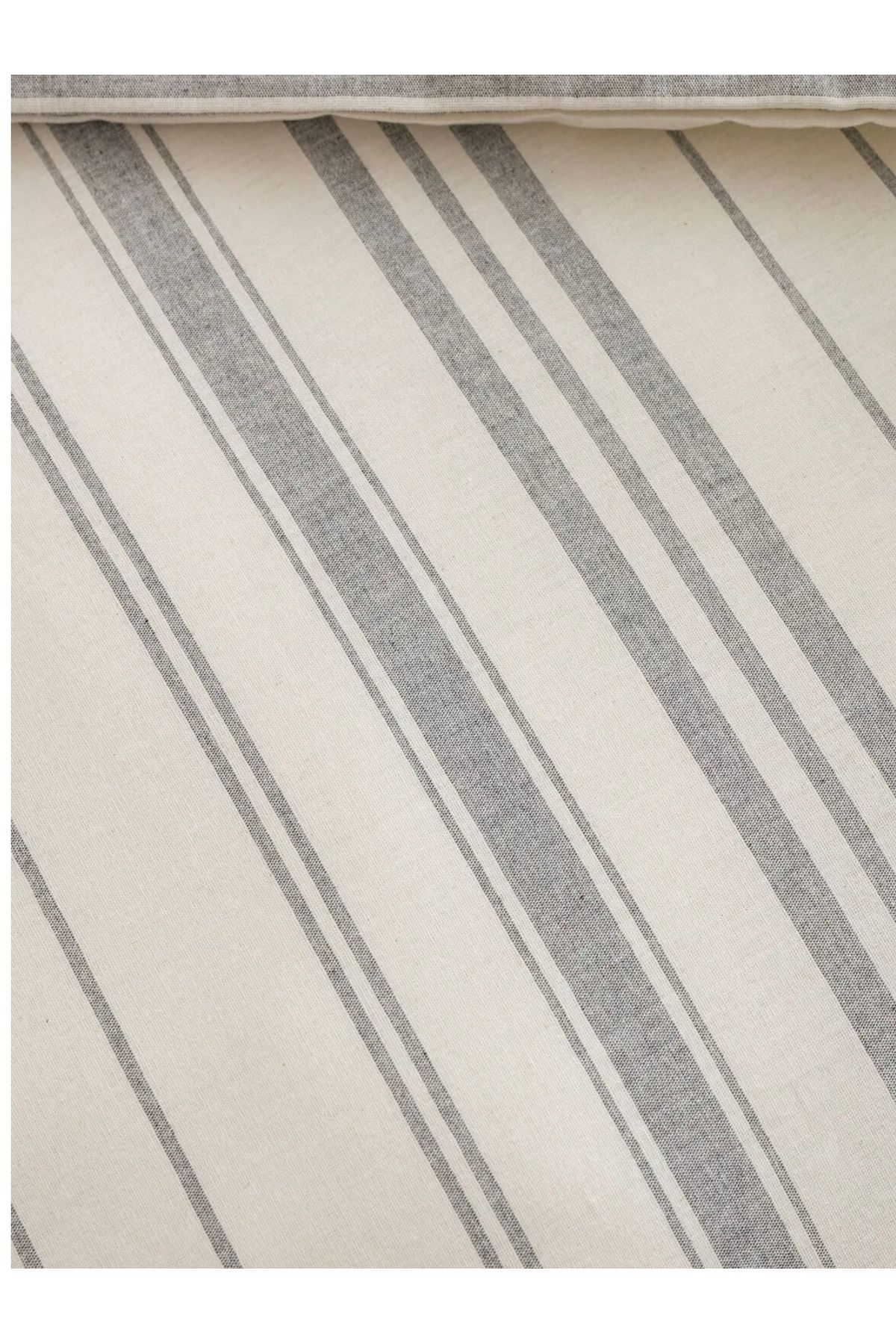LC Waikiki-Lcw Home Gray Line Patterned Double Duvet Cover Set 5
