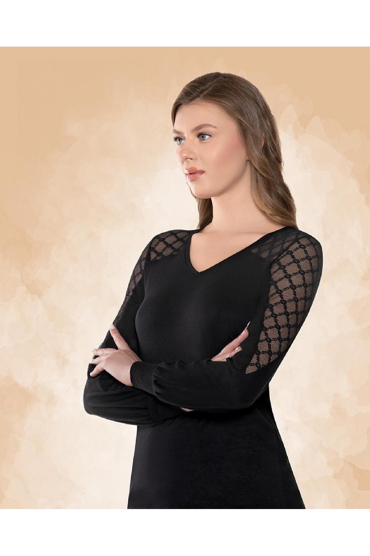 Belinay-8517 Women's Long Sleeve Body Lace and Luxe 1