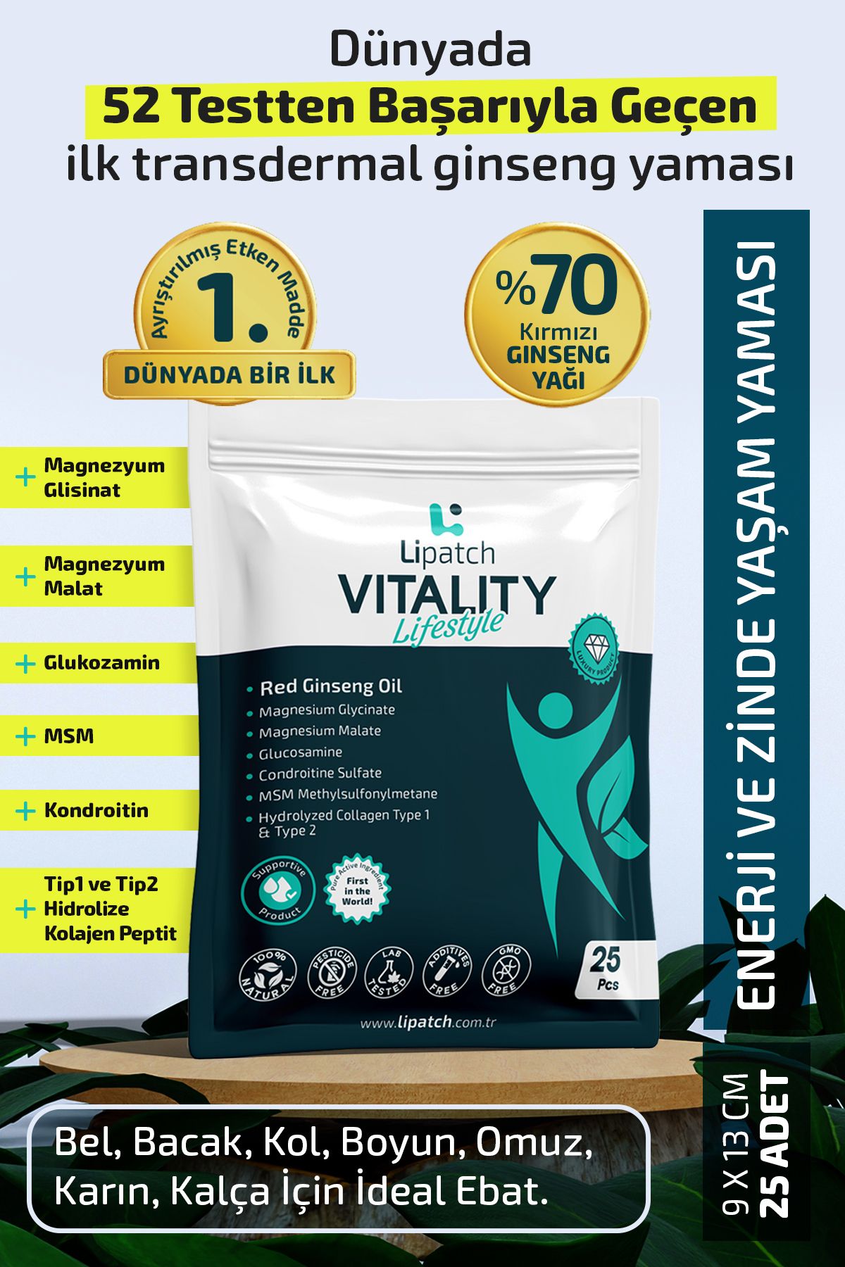 Lipatch VITALITY Life Style Zindelik ve Denge Bandı 25 Adet