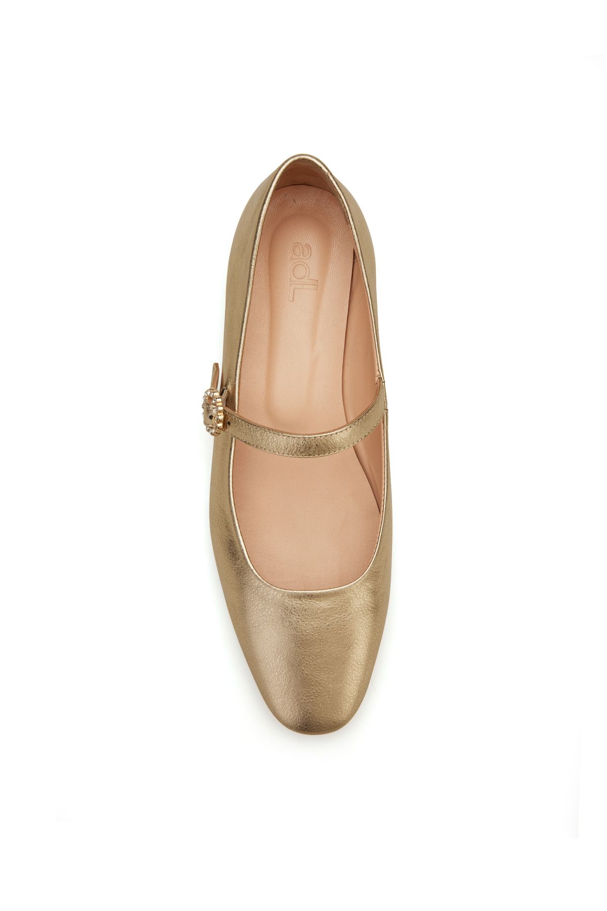 adL-Leather Top Strap Ballerinas 2