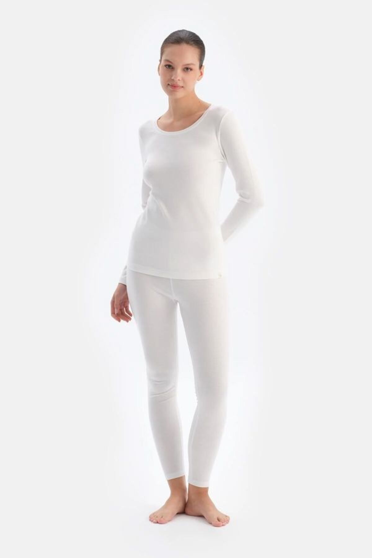 Dagi-Ecru Women's Thermal Long Sleeve Top 2