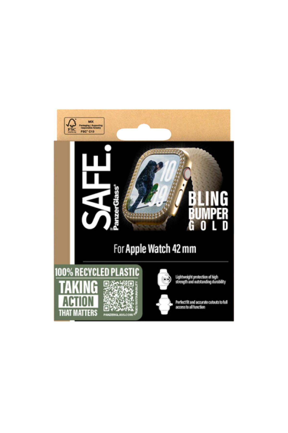PanzerGlass-SAFE Bling Bumper Apple Watch Series 10 42mm - Gold 3