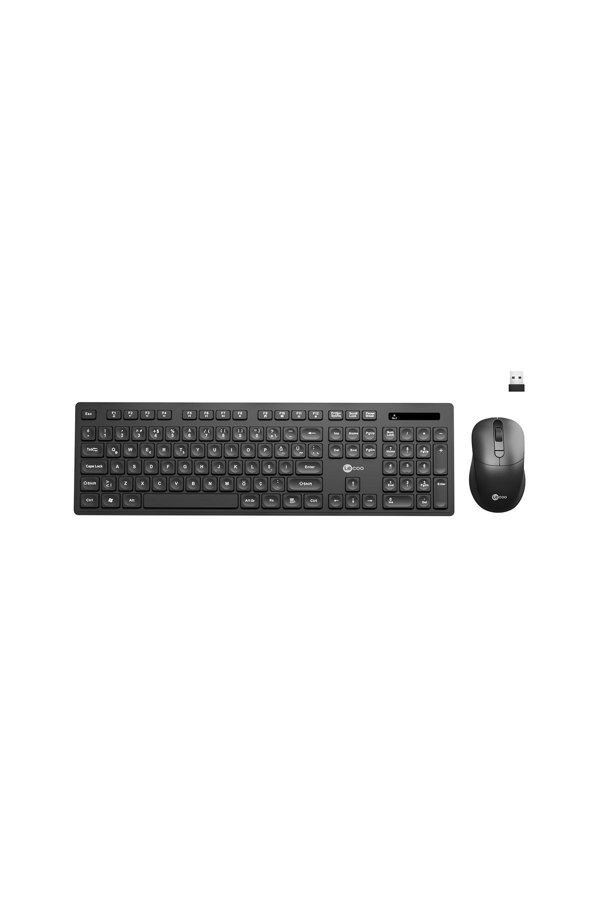 Lecoo Kw201 Kablosuz Türkçe Q Klavye & Mouse Set Siyah