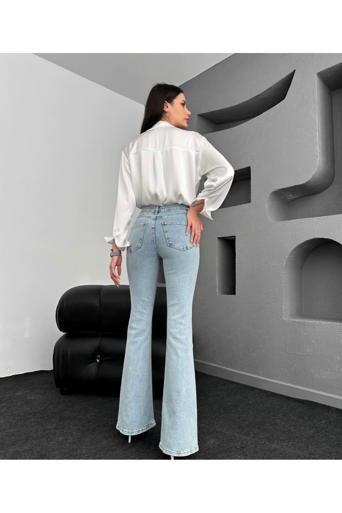 Asia  ASİA KAR YIKAMA YÜKSEK BEL İSPANYOL JEAN - Görsel 4