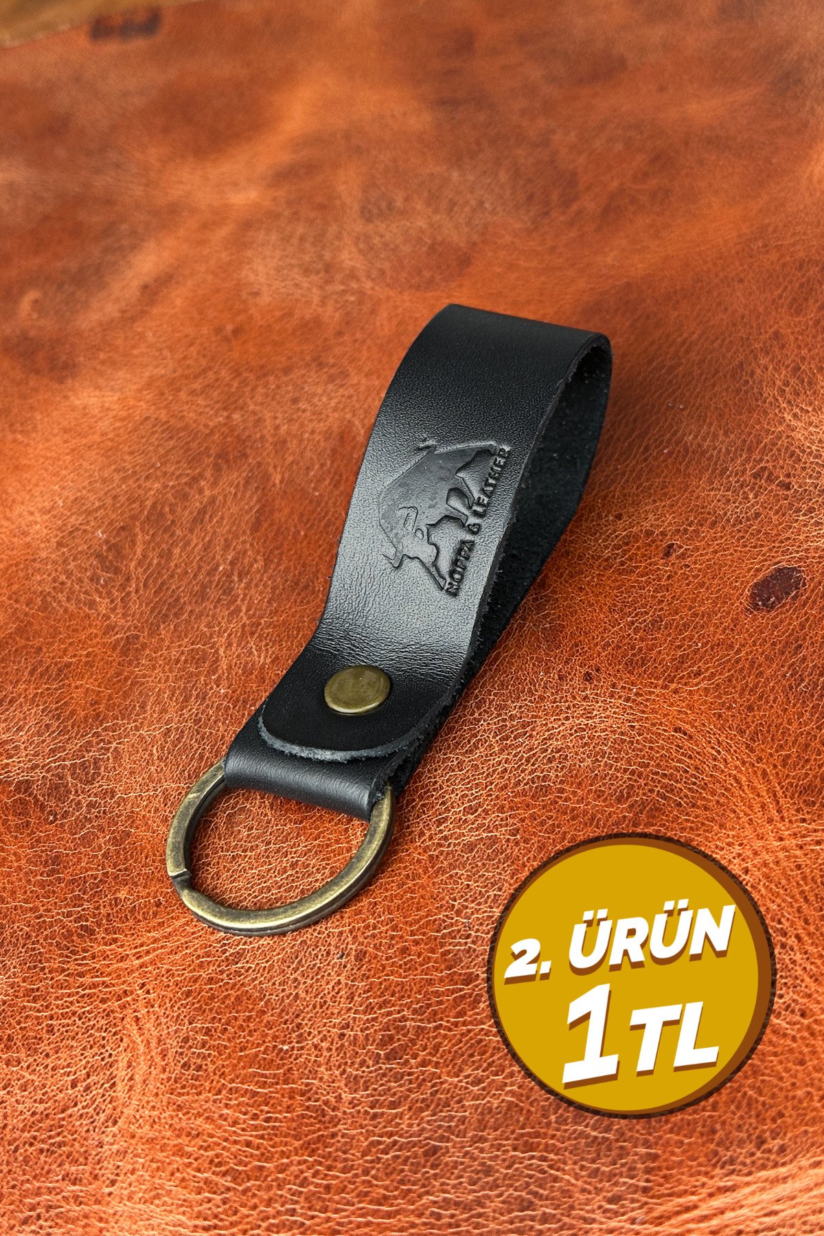 Stylish Keychain Models with Quality Genuine Leather Antique Ring Design