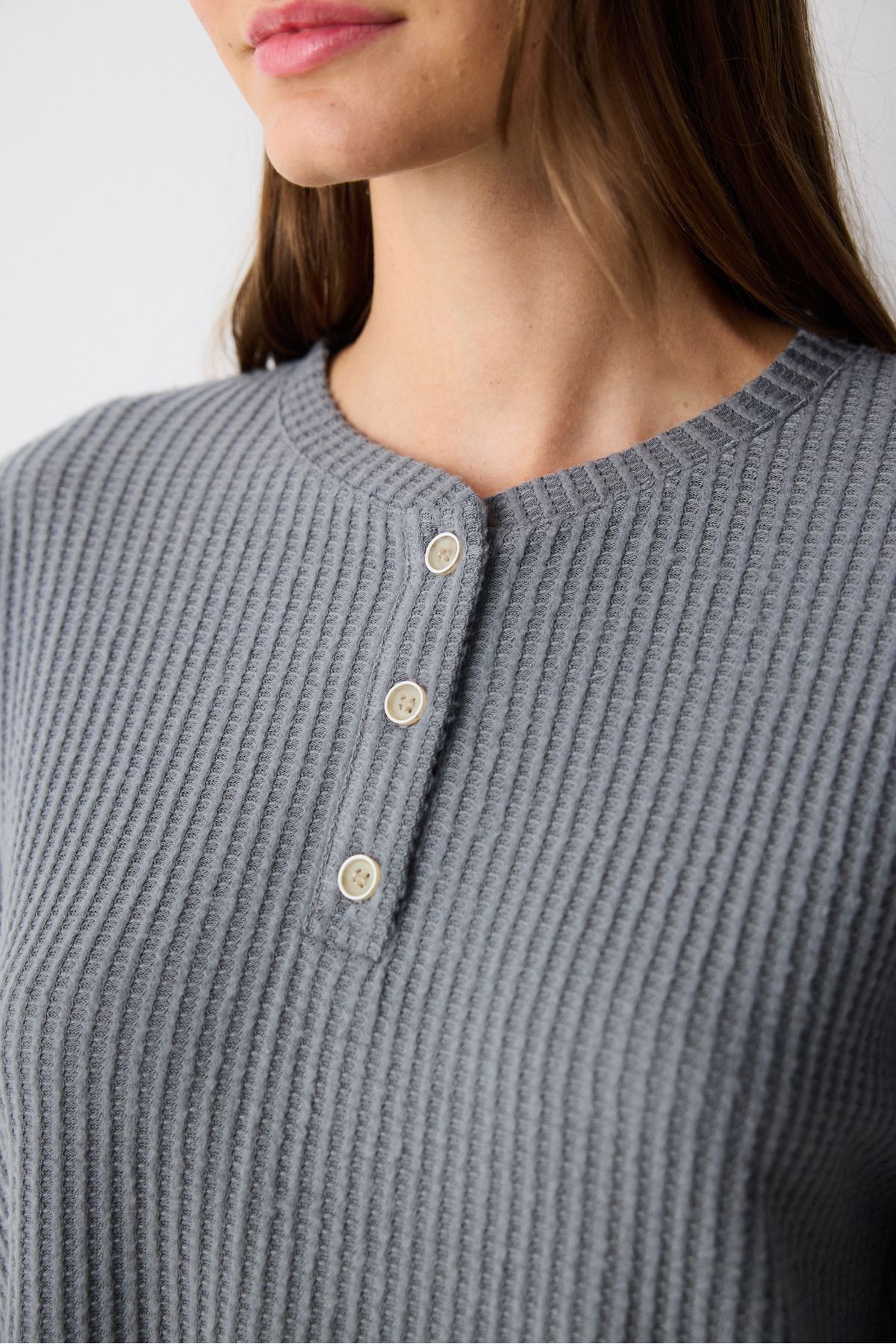 Penti-Dark Grey Waffle Tmavě šedé kalhoty Pyžamový set 4