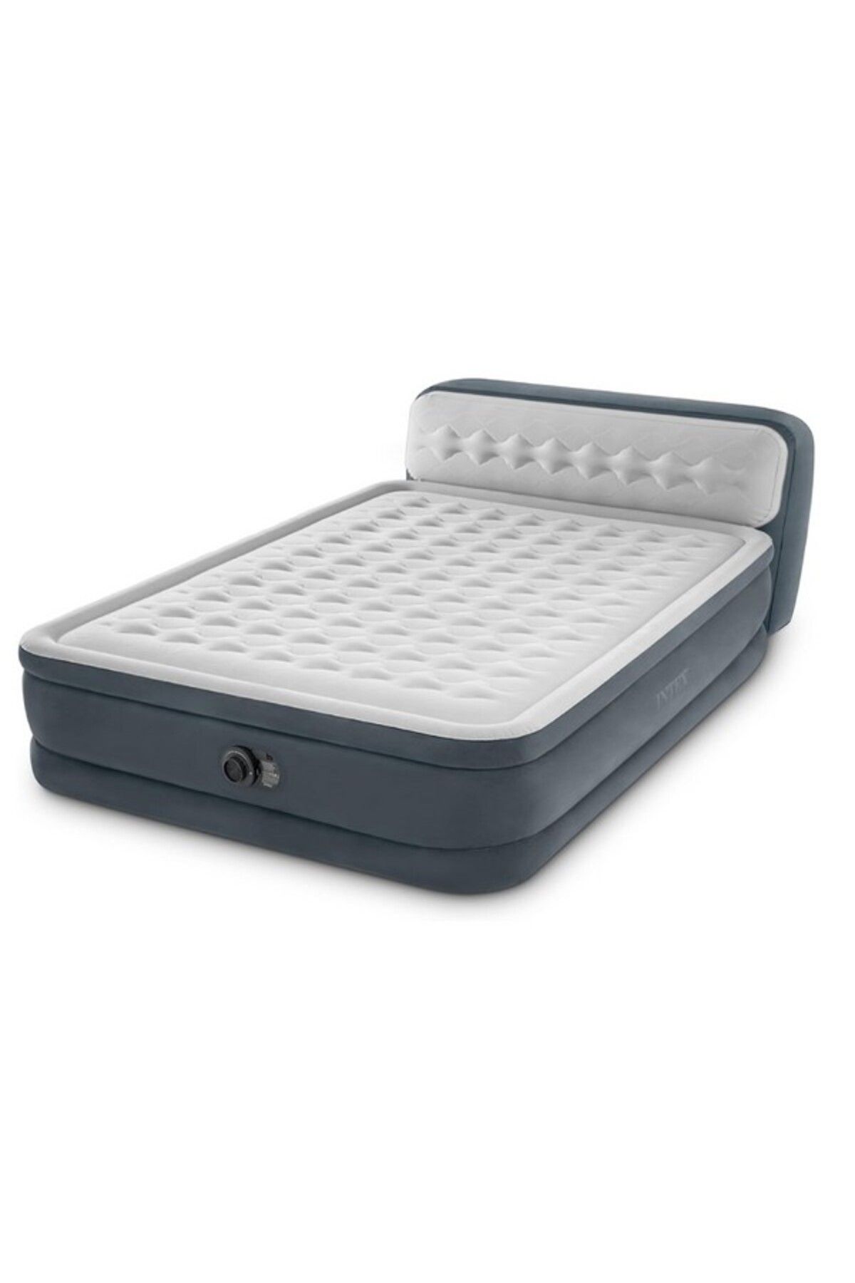 Intex-Queen Dura-Beam Plush Headboard Airbed with Built-in Pump 3