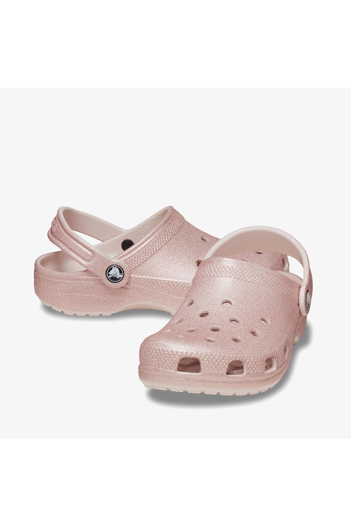 Crocs-Klasyczne, brokatowe klapki dziewczęce w chodakach 4