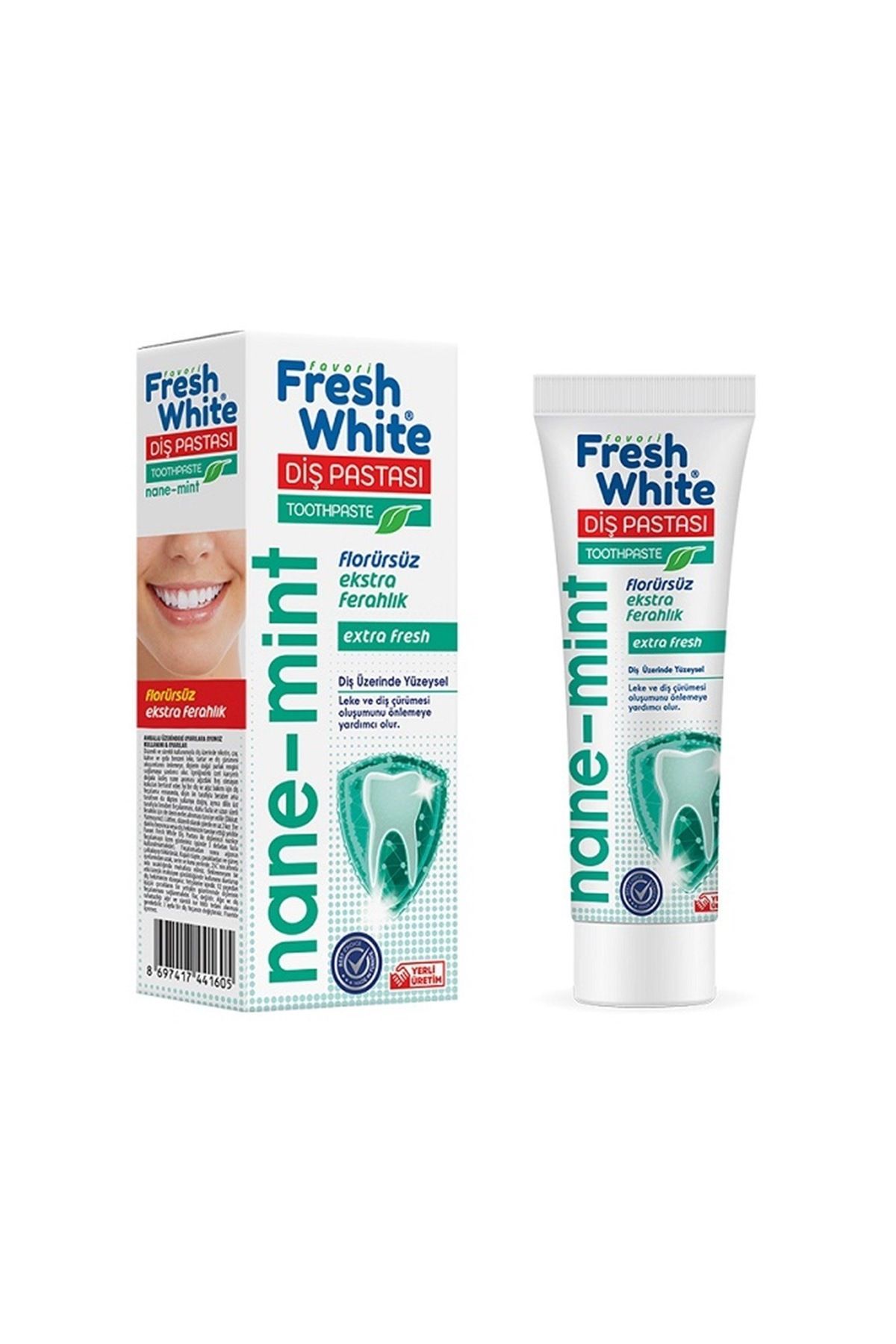 Fresh White Fresh Whi?te Di?ş Pastasi Florürsüz Ekstra Ferahlik Nane- Mi?nt 90 Gr