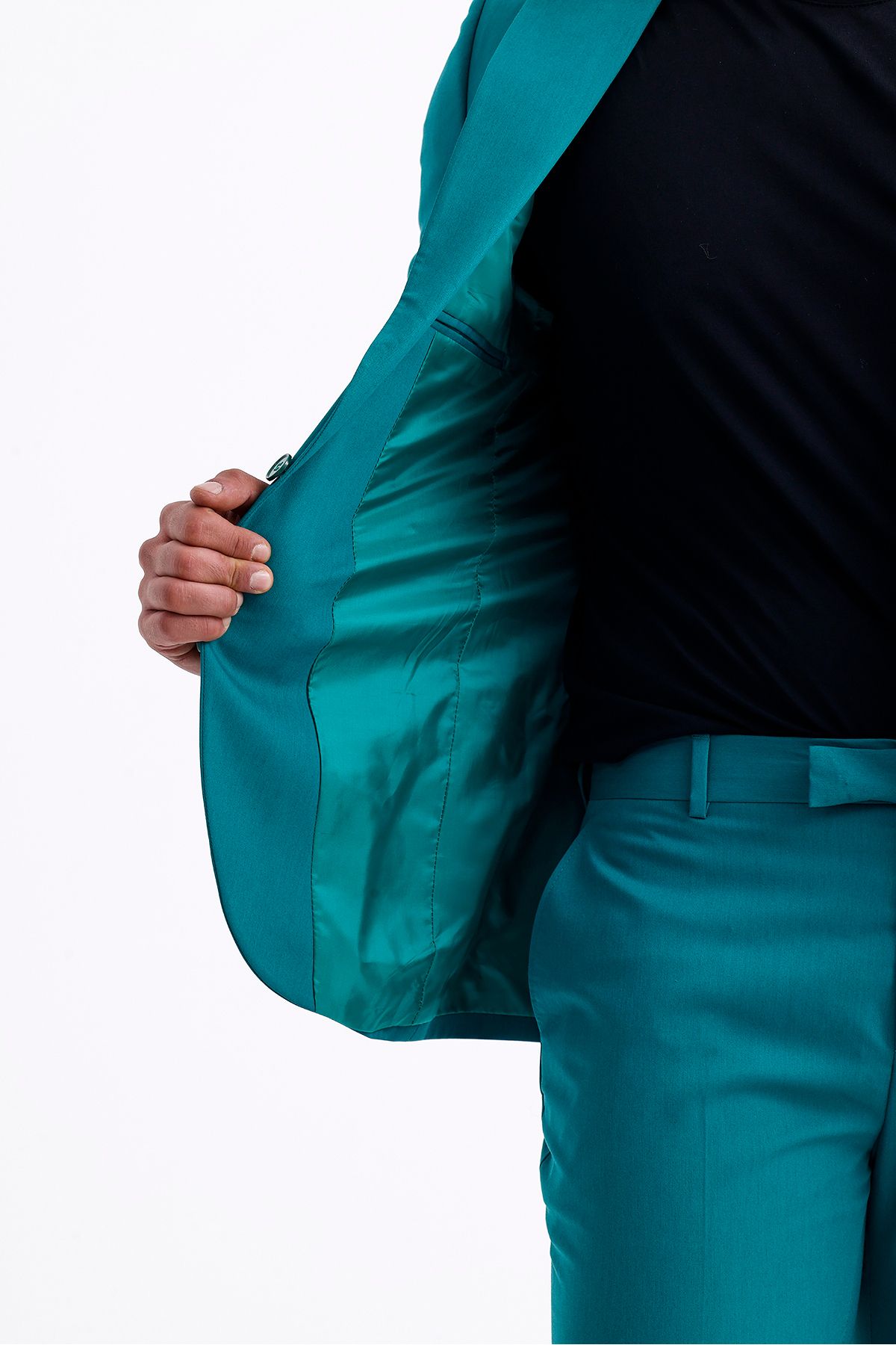 Koch London-Men's Turquoise Oversize Pants - Modern Fit and Stylish Design 4