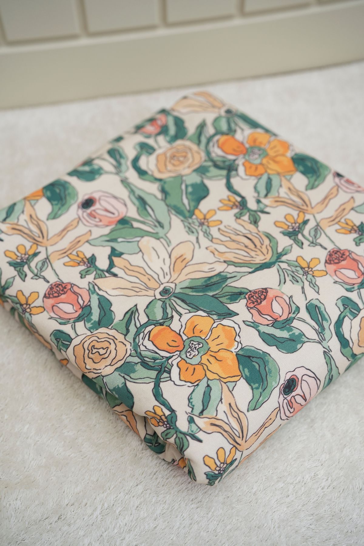 Tuğba Kuğu-Printed Panama Fabric (100% Cotton) |   Whimsical Roses 5