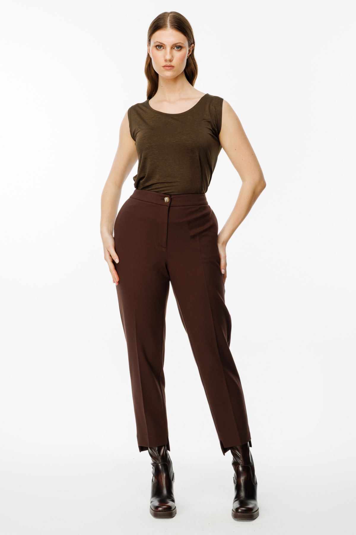 Ekol-Lycra Large Size Trousers with Elastic Waist 1