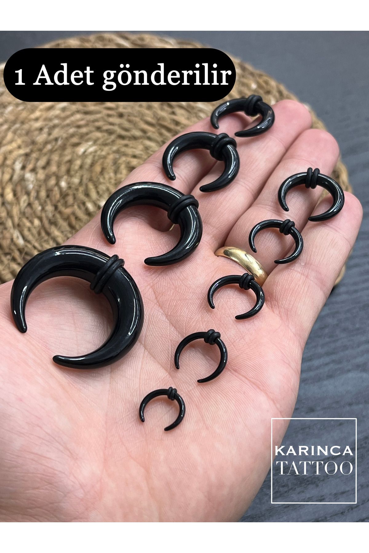 Karınca Piercing-Septum Pincher Piercing Expander Ear Stretcher Gauge Buffalo Taper Plug and Tunnel Opener 5