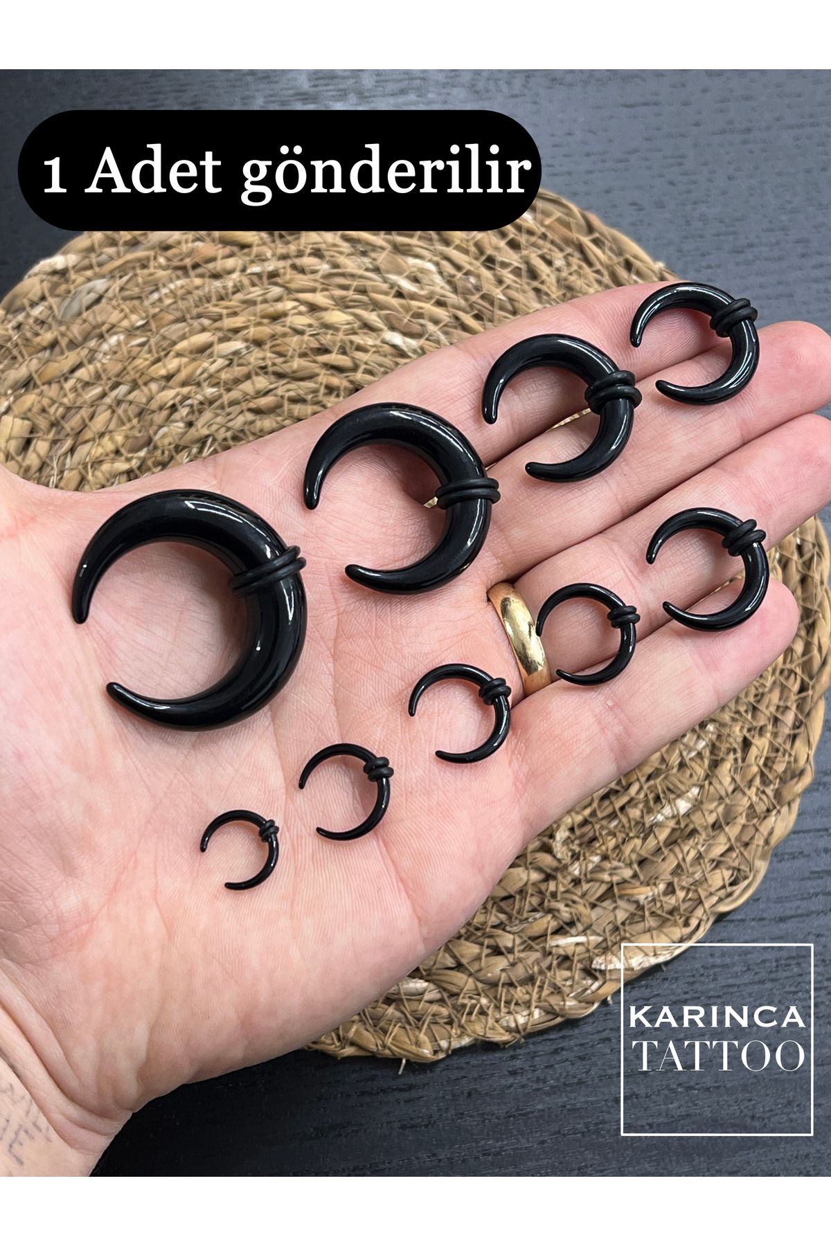Karınca Piercing-Septum Pincher Piercing Expander Ear Stretcher Gauge Buffalo Taper Plug and Tunnel Opener 3