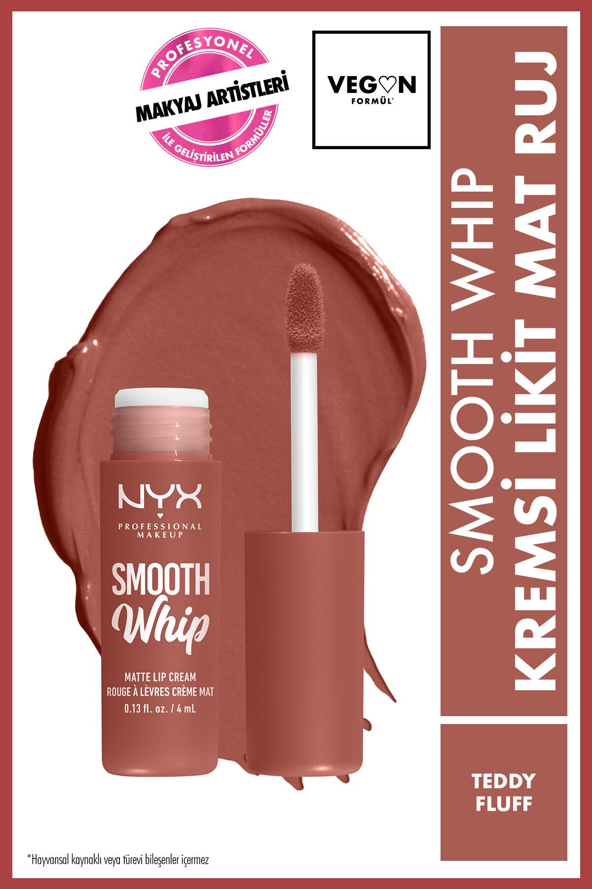 NYX Professional Makeup Smooth Whip Kremsi Likit Mat Ruj - Teddy Fluff-1