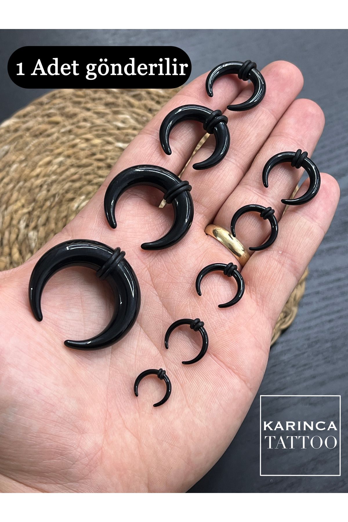 Karınca Piercing-Septum Pincher Piercing Expander Ear Stretcher Gauge Buffalo Taper Plug and Tunnel Opener 4
