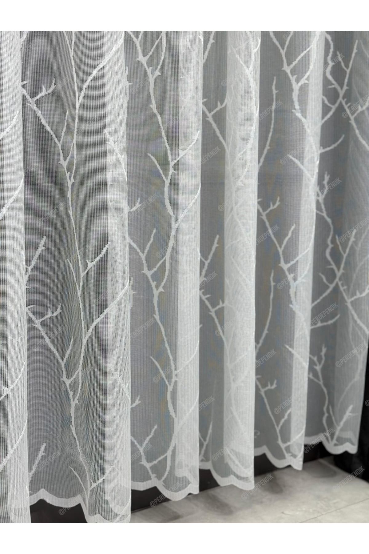 Taç-Tulle Curtain with Ivy Branches - Economical Suitable for Any Room 4