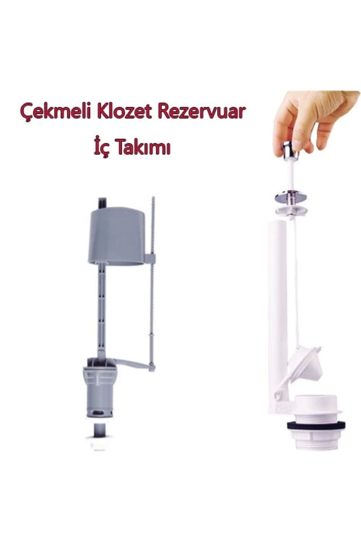 Easy Tedarik Klozet Sifon Çekmeli Rezervuar İç Takım Su Tasarruflu Seramik