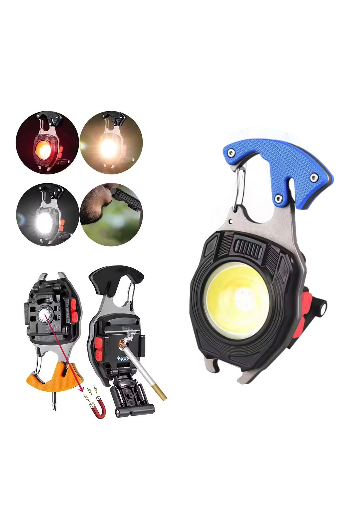 Easy Tedarik W-5147 Profesyonel Çok Fonksiyonlu Anahtarlıklı Kamp Feneri