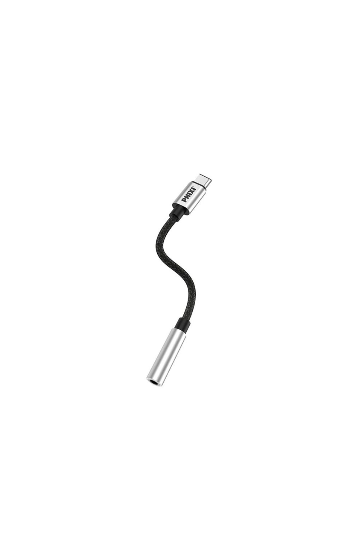 Easy Tedarik Basic Ca111 Metal Başlıklı Örgü Type-c To 3.5mm Jack Çevirici