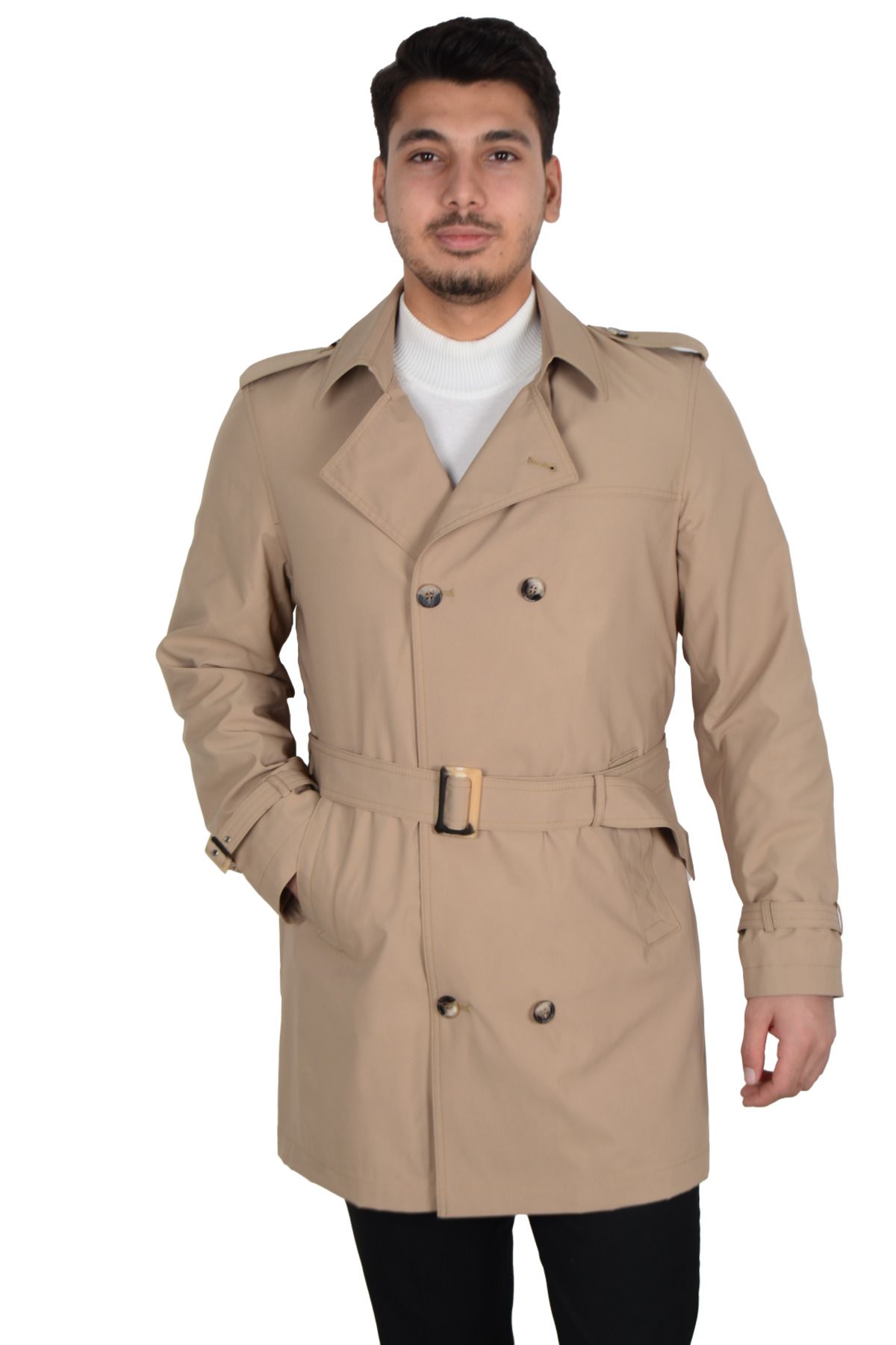 Cengiz İnler-Men's Double Breasted Trench Coat 2