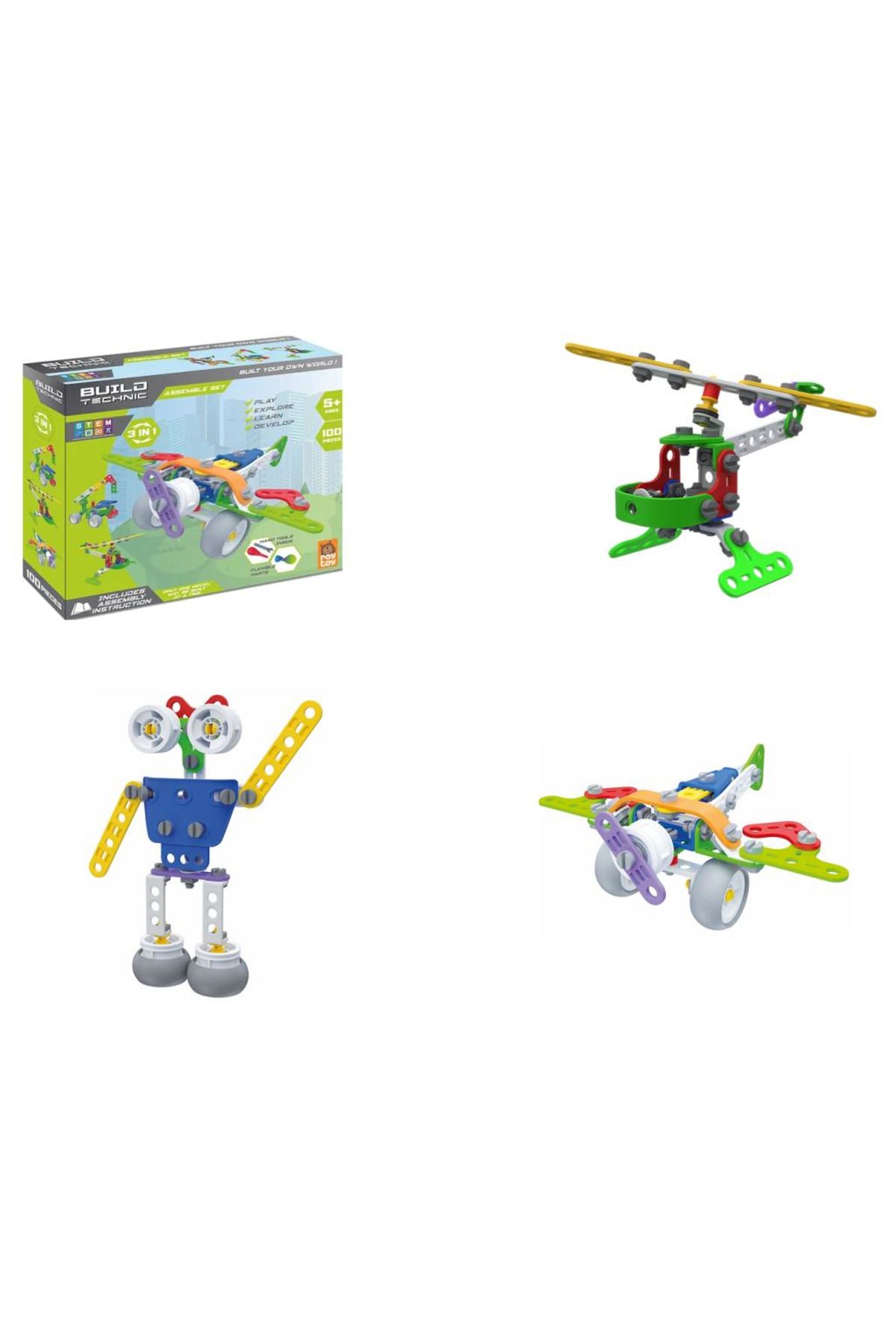 Easy Tedarik Sök Tak 100 Parça Araç 3in1 Build Technic 41003011