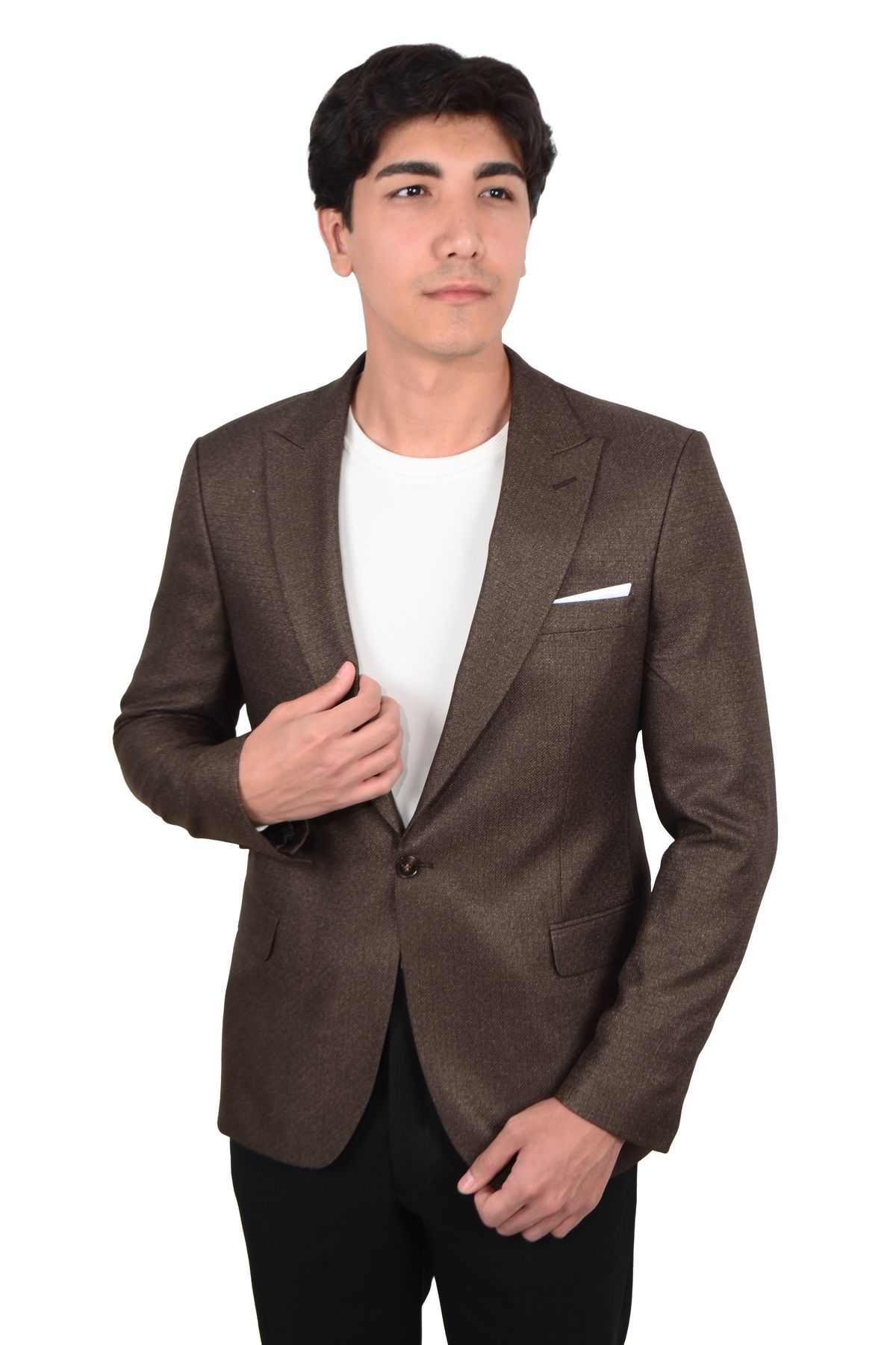 Cengiz İnler-Men's Textured Sports Jacket 4