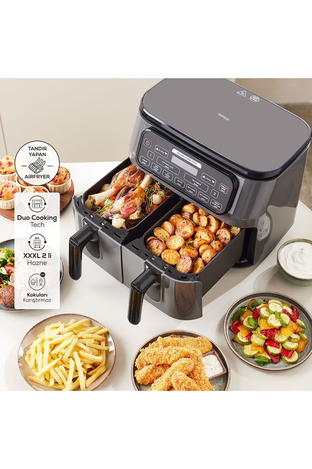 Karaca Premium Iki Hazneli Air Pro Cook Duo Tandır