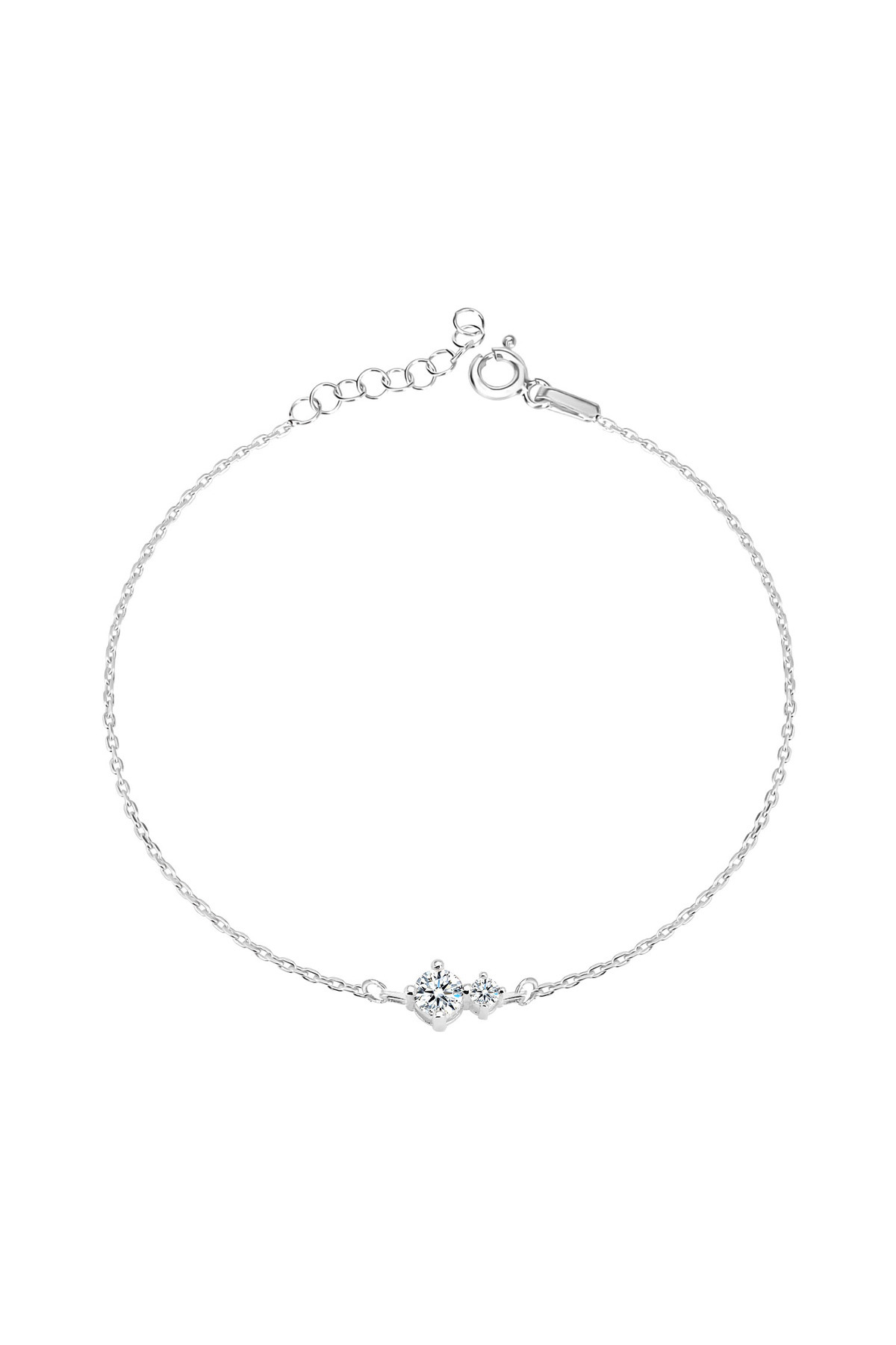 Emiliano Jewellery Zİrkon Taşlı Pırlanta Montür Gümüş Bileklik