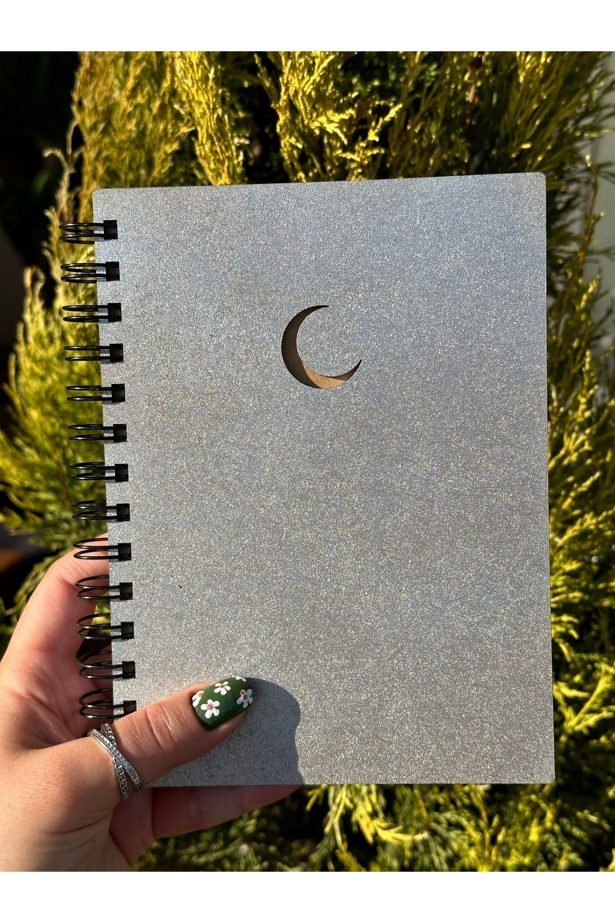 esamore concept-Custom Your Name Wooden Covered Agenda Notebook Diary, Spiral Wooden Covered Notebook, Memory Book 5