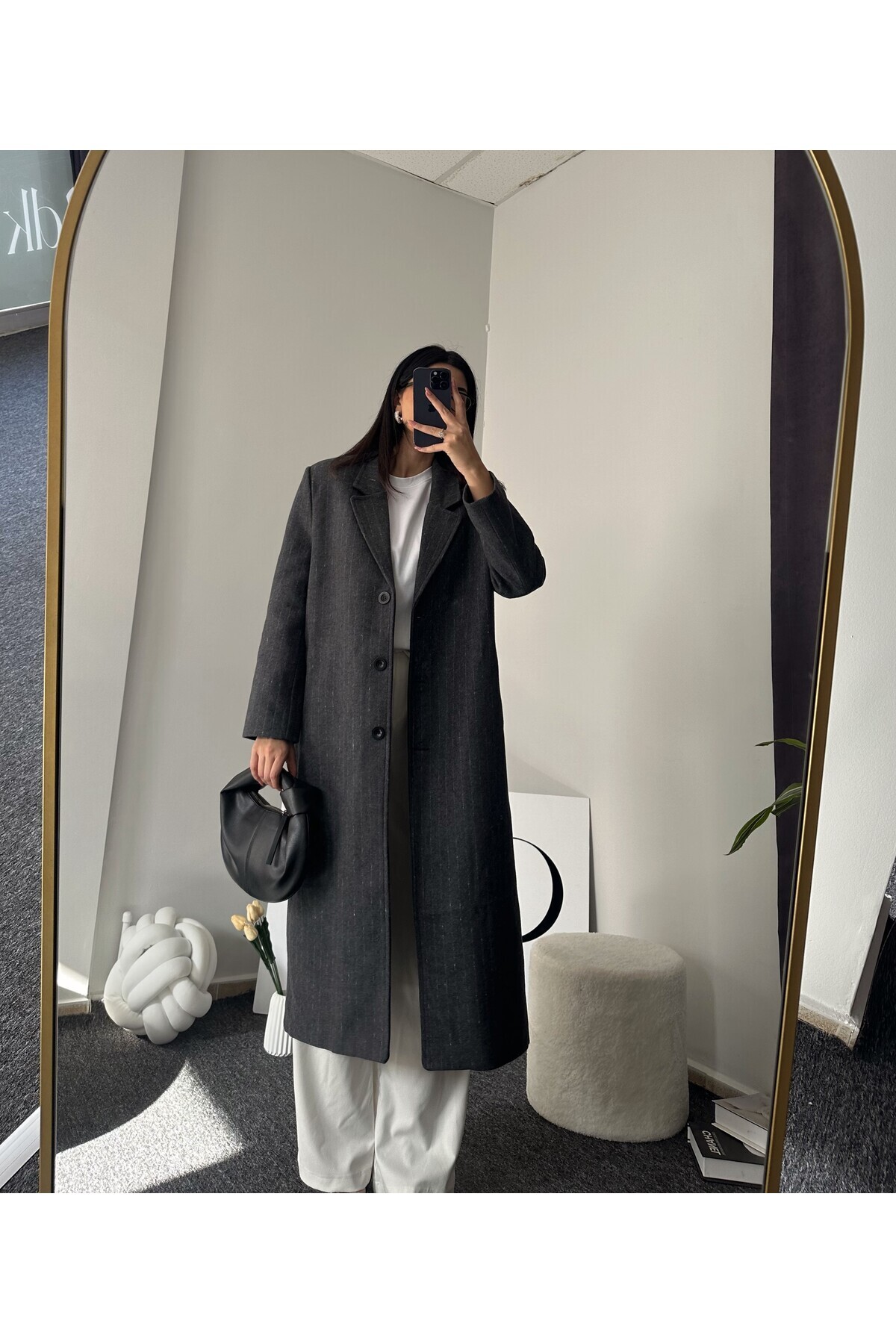 gdkdesignstudıo  gri kaban. - Görsel 2