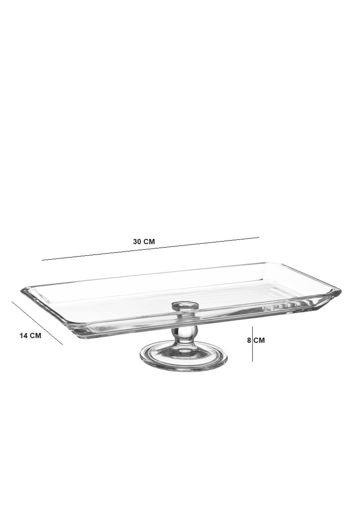 Byblos-Turkish Crystal Serving Plate With Base For Sweets And Fruits, Multi-Use, Size 30*14*8 Cm 4