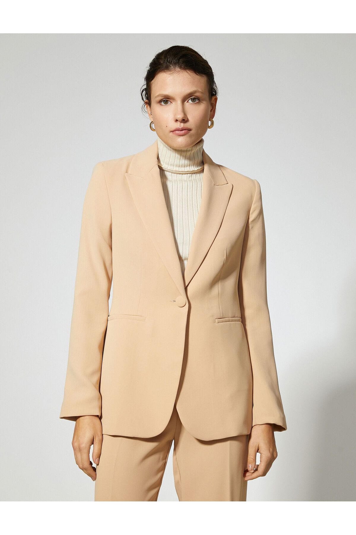 Koton-Single Button Blazer Jacket Design 3