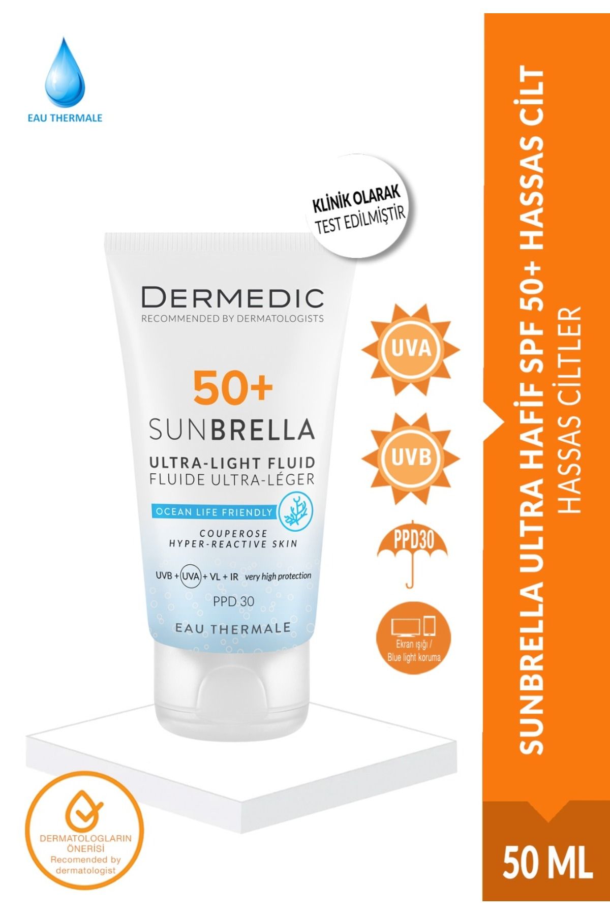 DERMEDIC SUNBRELLA ULTRA HAFİF HASSAS CİLT SPF 50+ 40ML