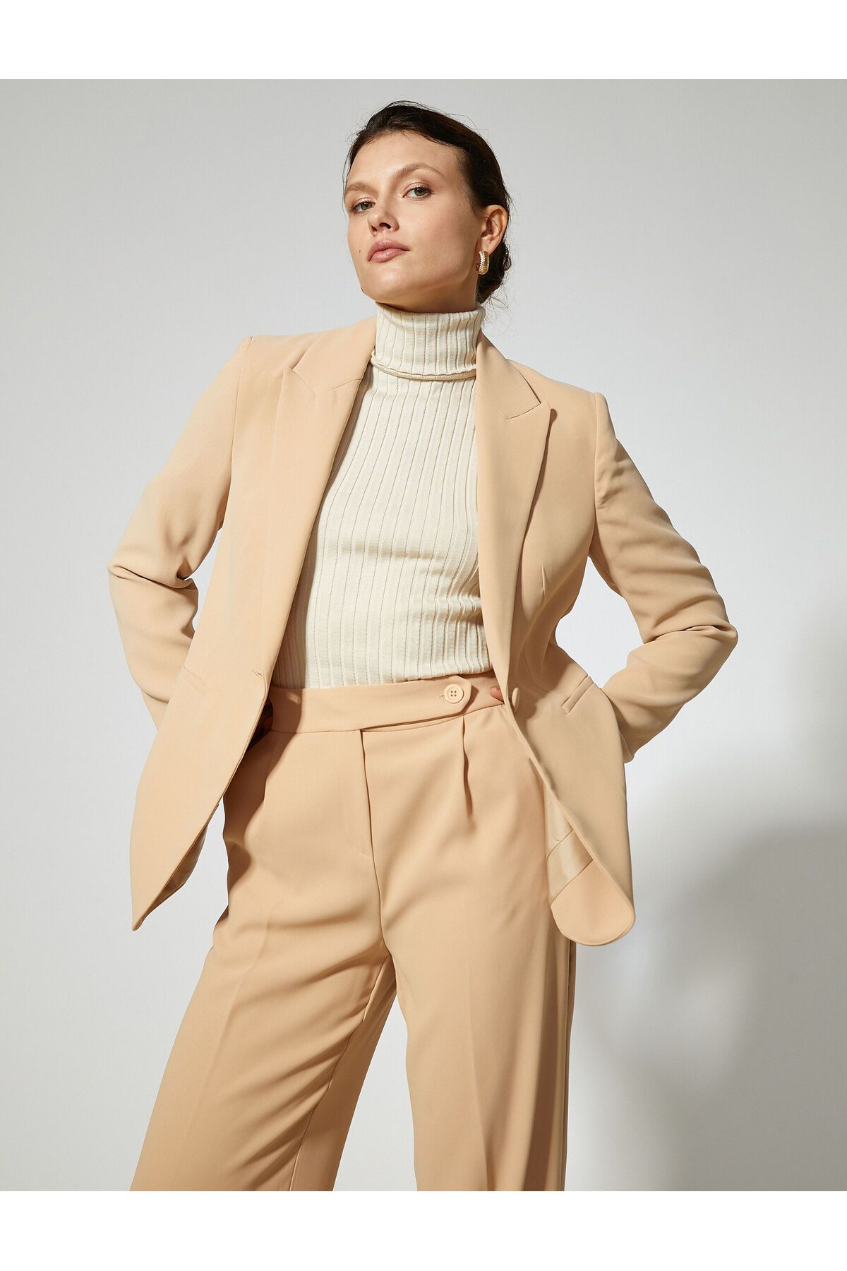 Koton-Single Button Blazer Jacket Design 1