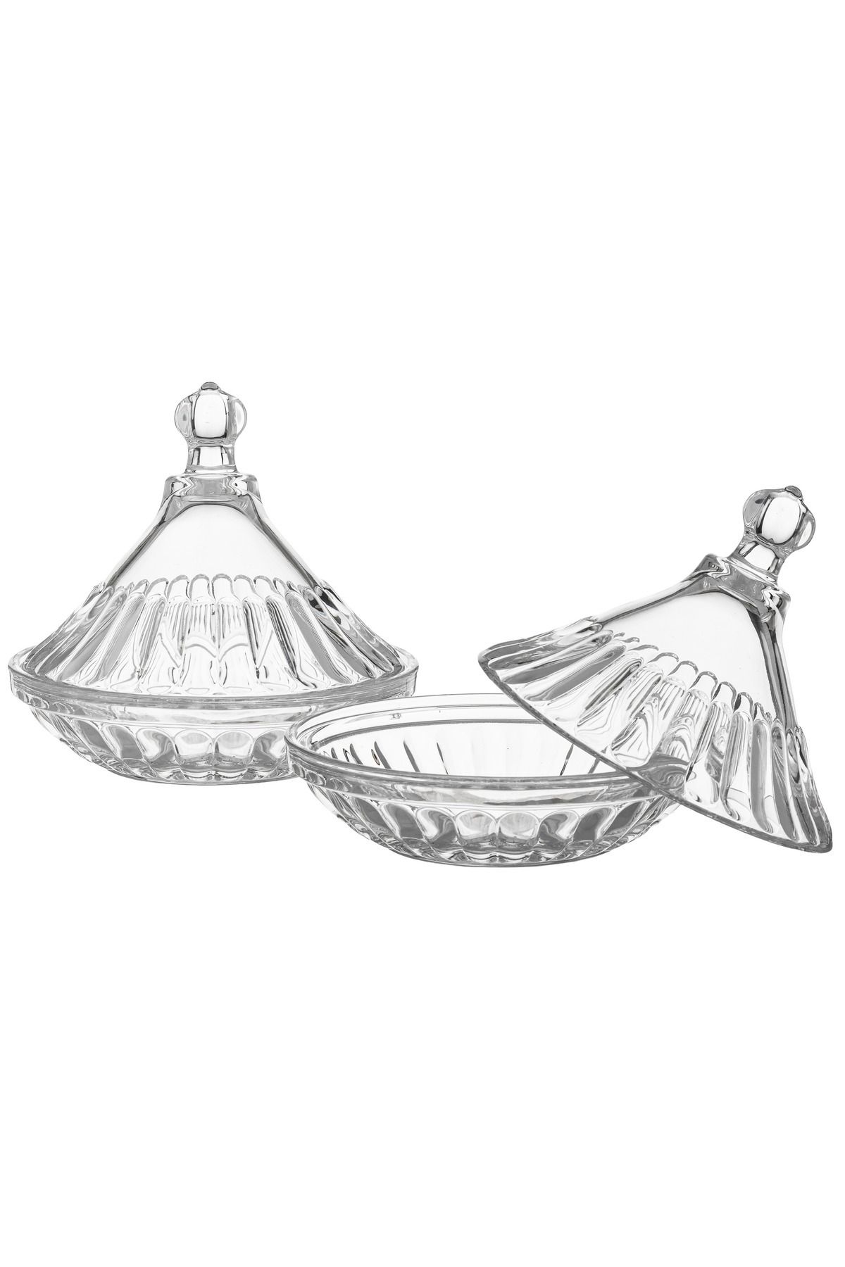GREEN APPLE-Set of 2 multi-purpose clear glass dates 2
