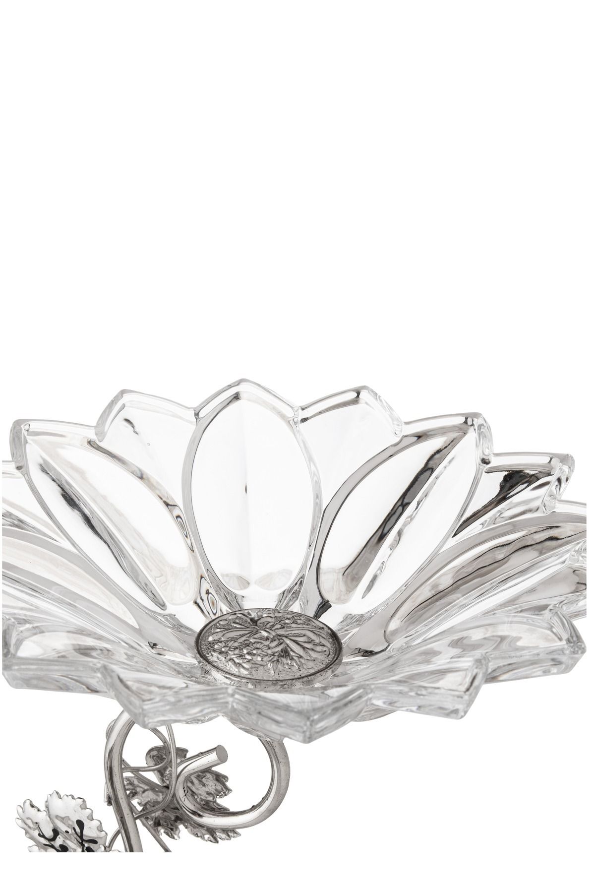 Dania-Silver bi-metal sweet holder with glass plate 3