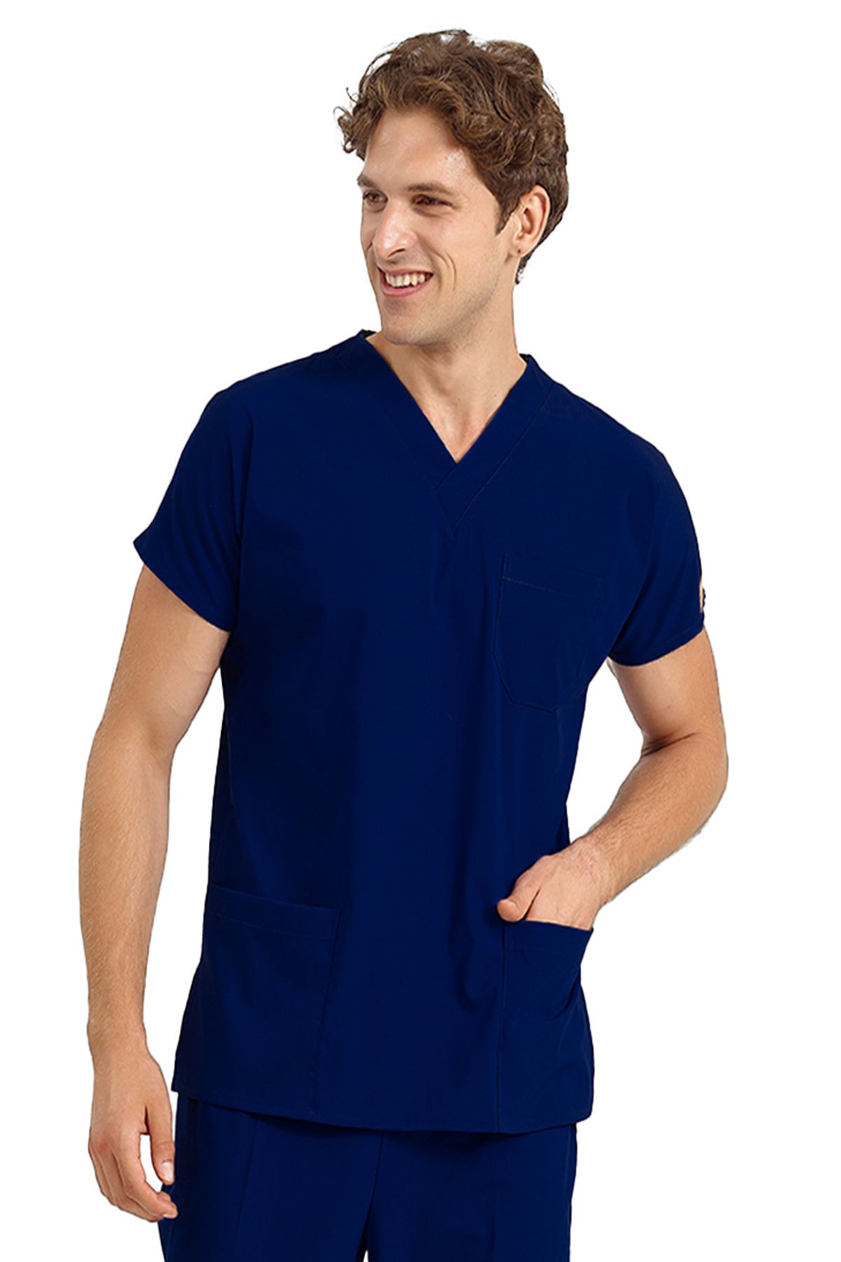 Brl Üniforma-Unisex Surgical Jersey - Single Top Lycra, Parliament Blue |   Brl Scruble 3