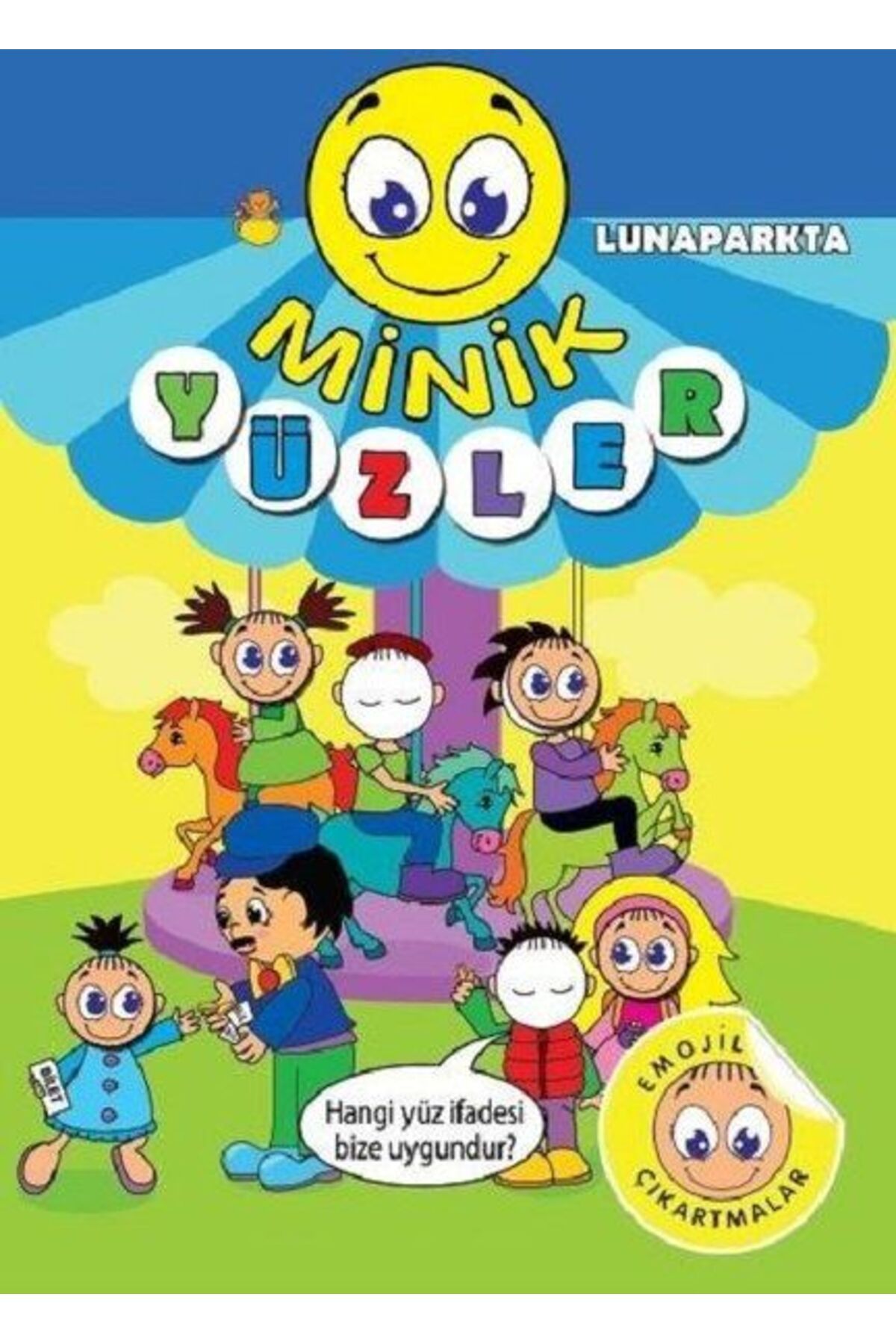 Koloni Çocuk Minik Yüzler - Lunaparkta - Emojilerle Çıkartmalar