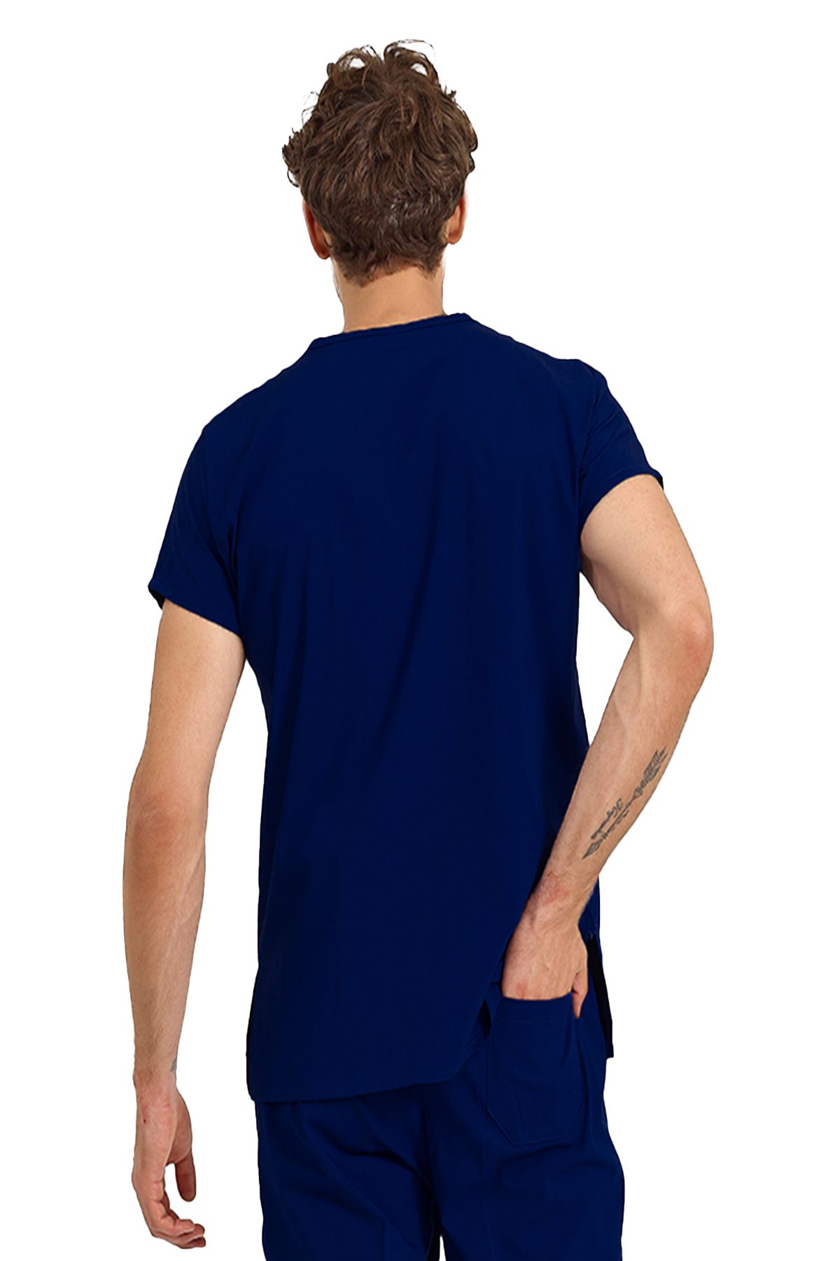 Brl Üniforma-Unisex Surgical Jersey - Single Top Lycra, Parliament Blue |   Brl Scruble 5