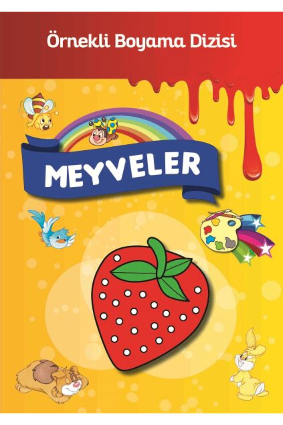 Karma Kitaplar Örnekli Boyama - Meyveler kitap(Korunakli Posetle)
