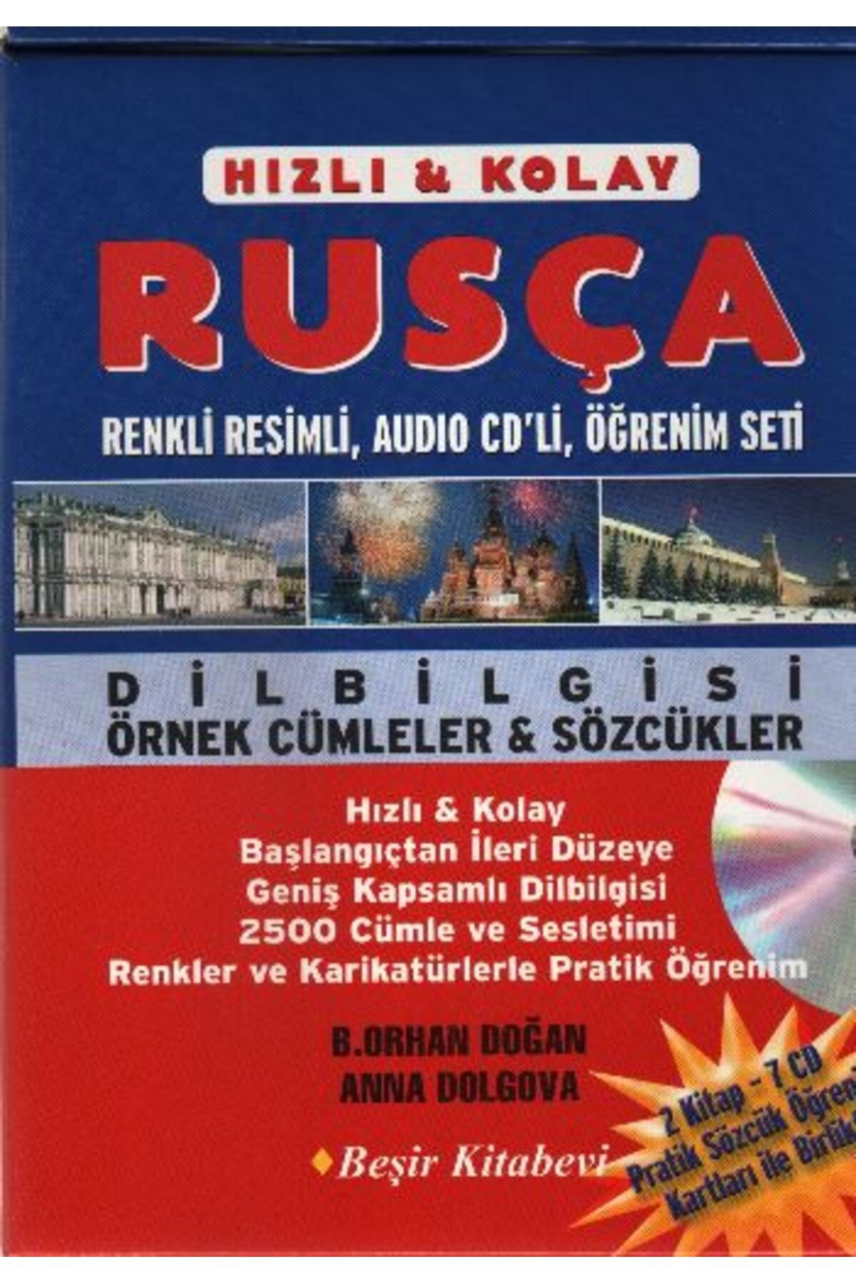 Beşir Kitabevi Hızlı-Kolay Rusça Öğrenim Seti (2 Kitap+3 CD Pratik Öğrenim Kartları ile Birlikte)