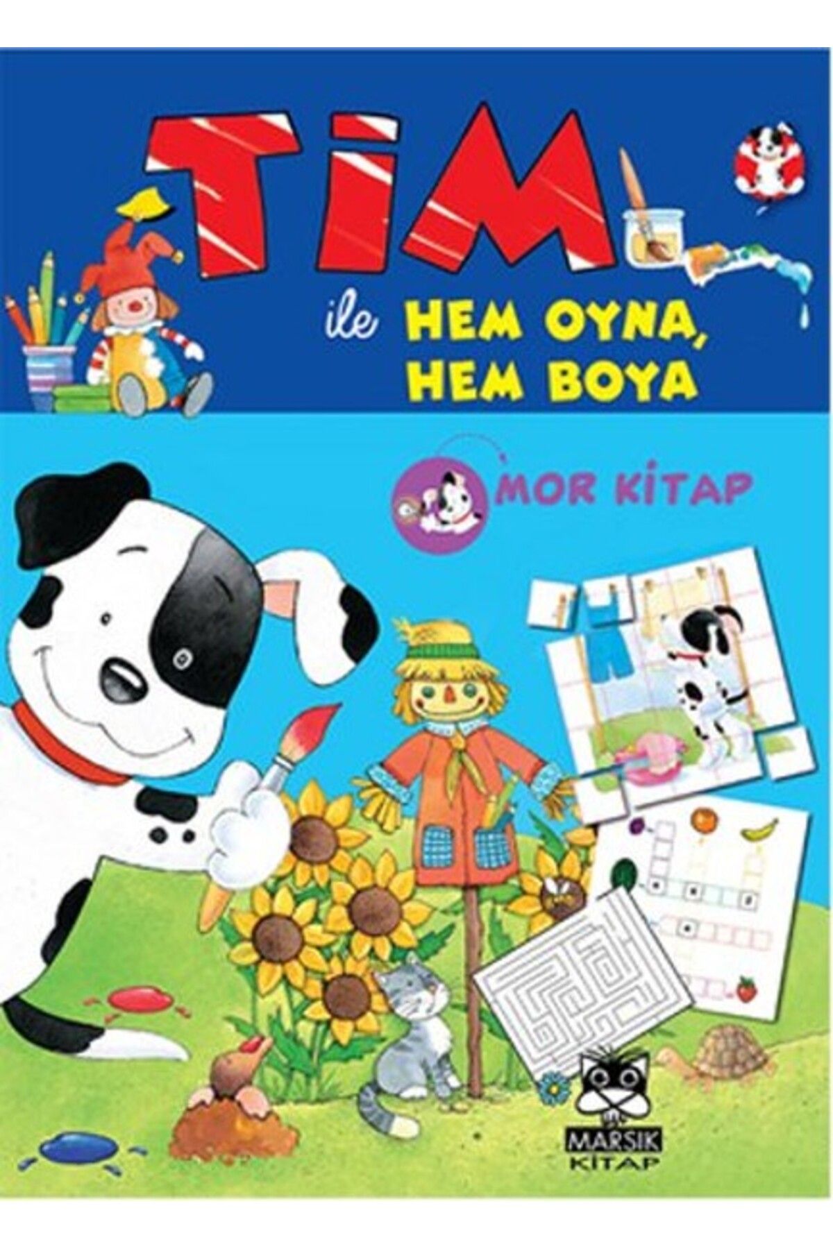 Marsık Yayıncılık Tim ile Hem Oyna Hem Boya (Mor Kitap)