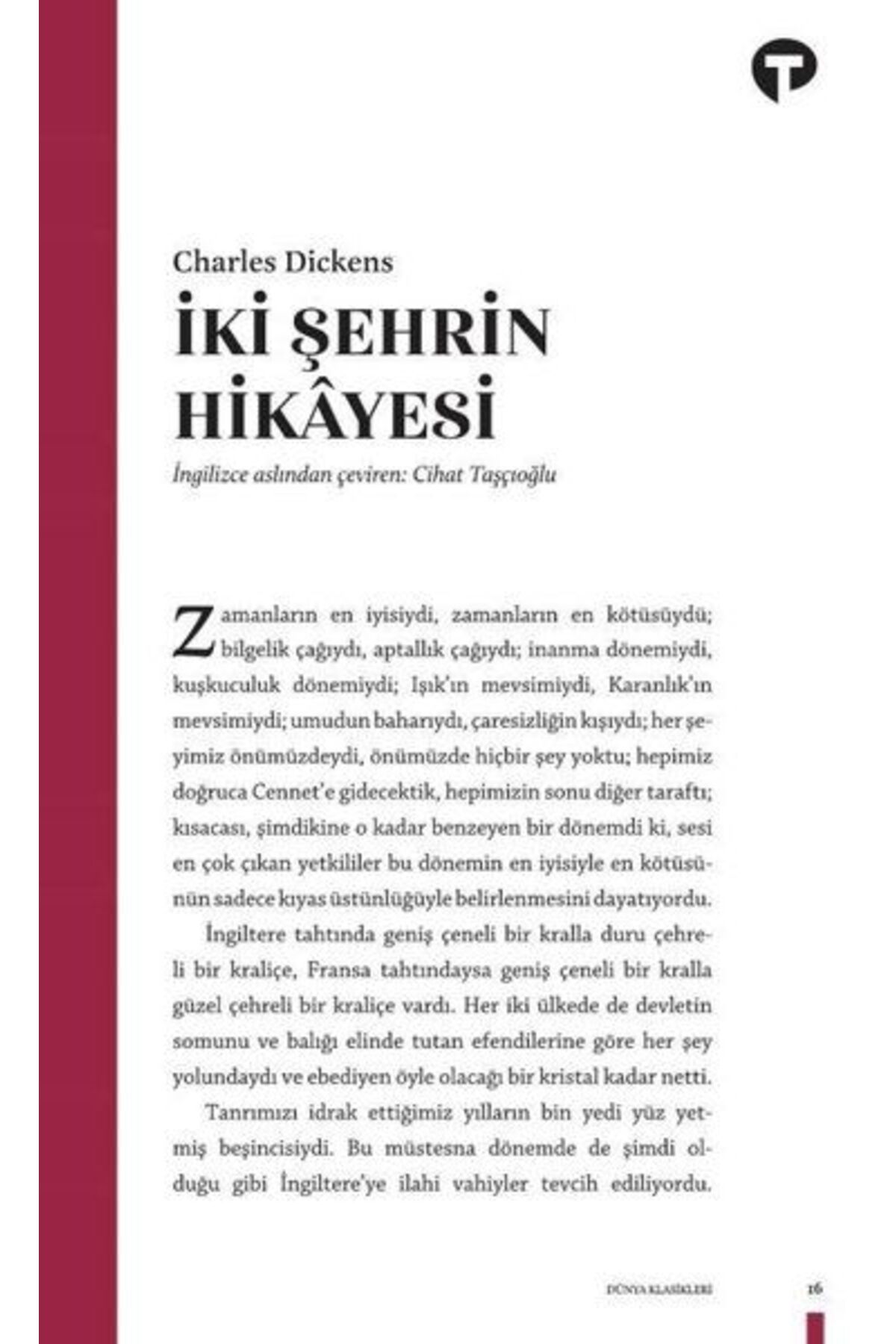 Turkuvaz Kitap İki Şehrin Hikayesi