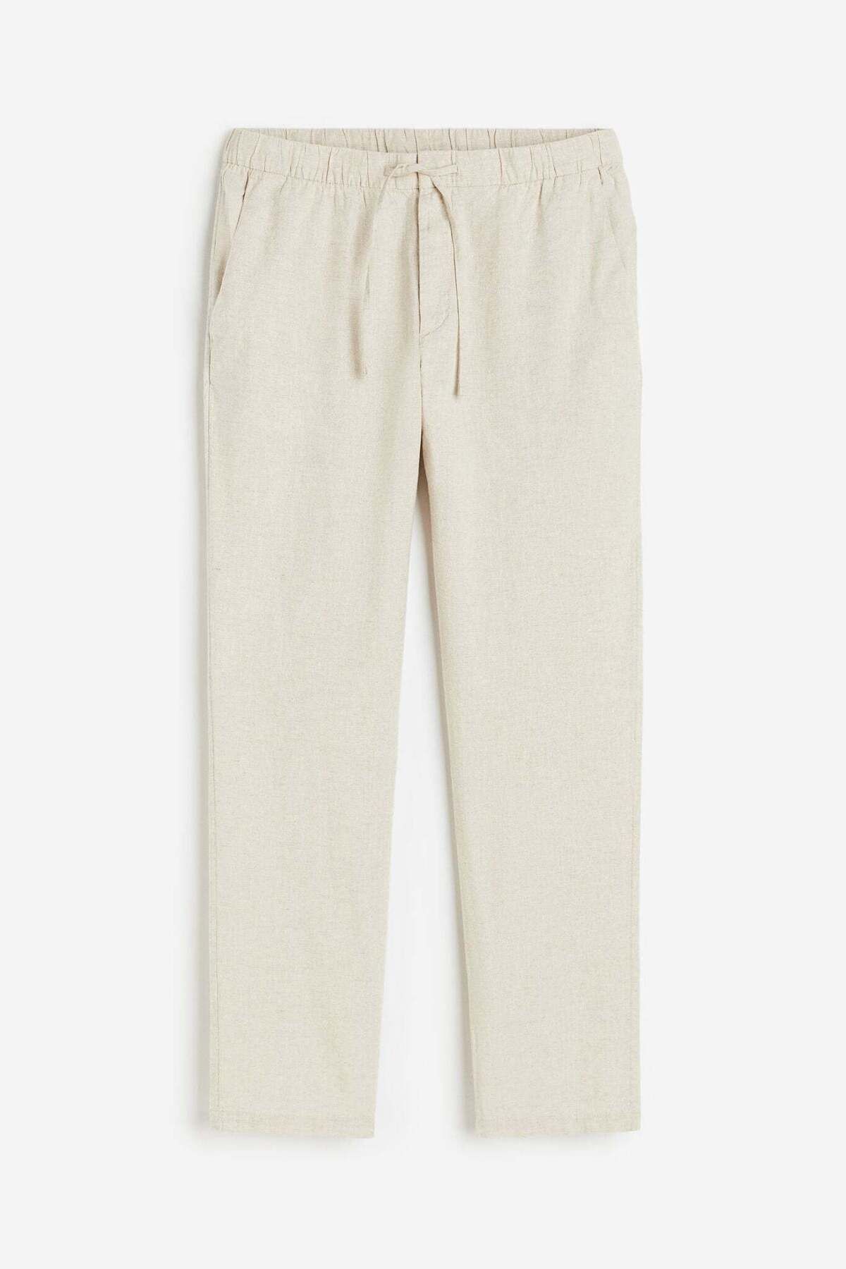 H&M-Regular Fit Linen-mix trousers 7