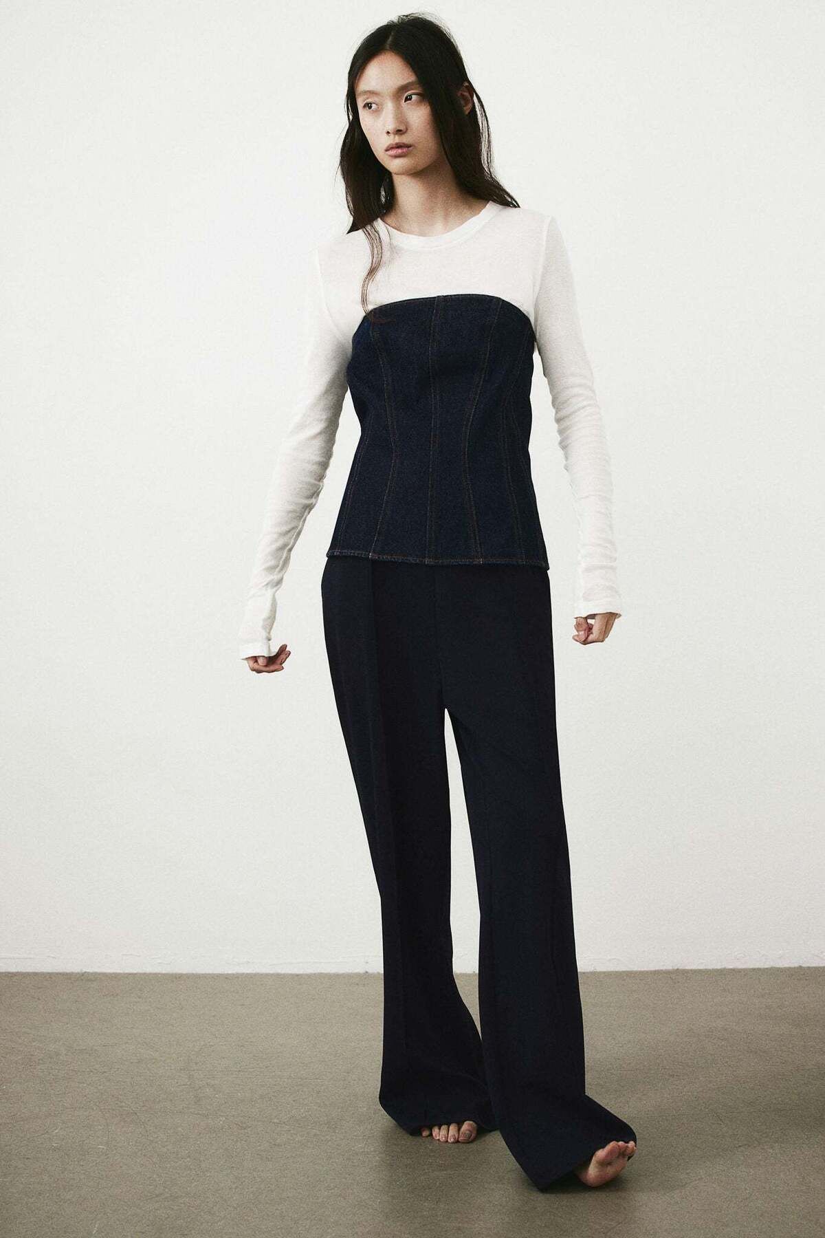 H&M-High-waisted tailored trousers 3