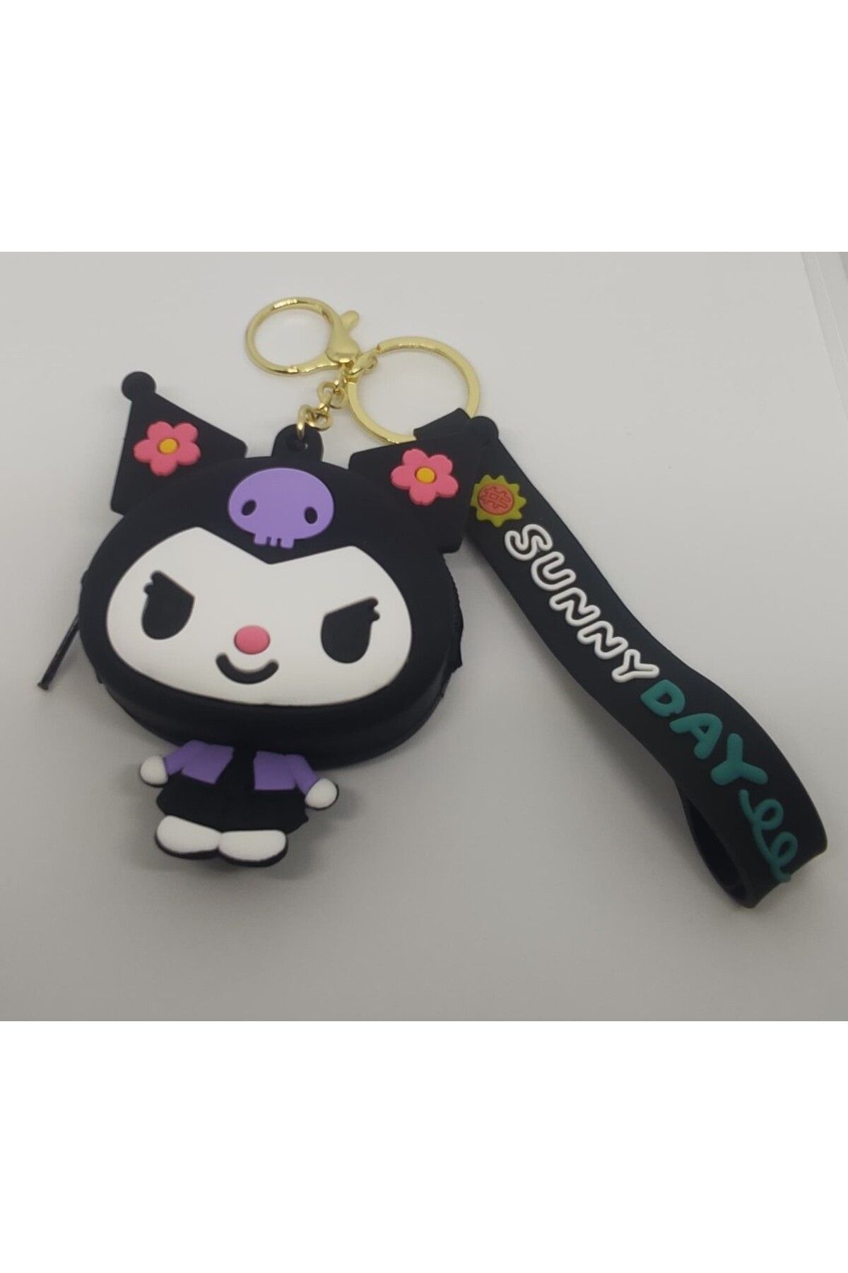 FuryaTedarik-Kuromi̇ Silicone Wallet Keychain Kuromi Car Ornament 2